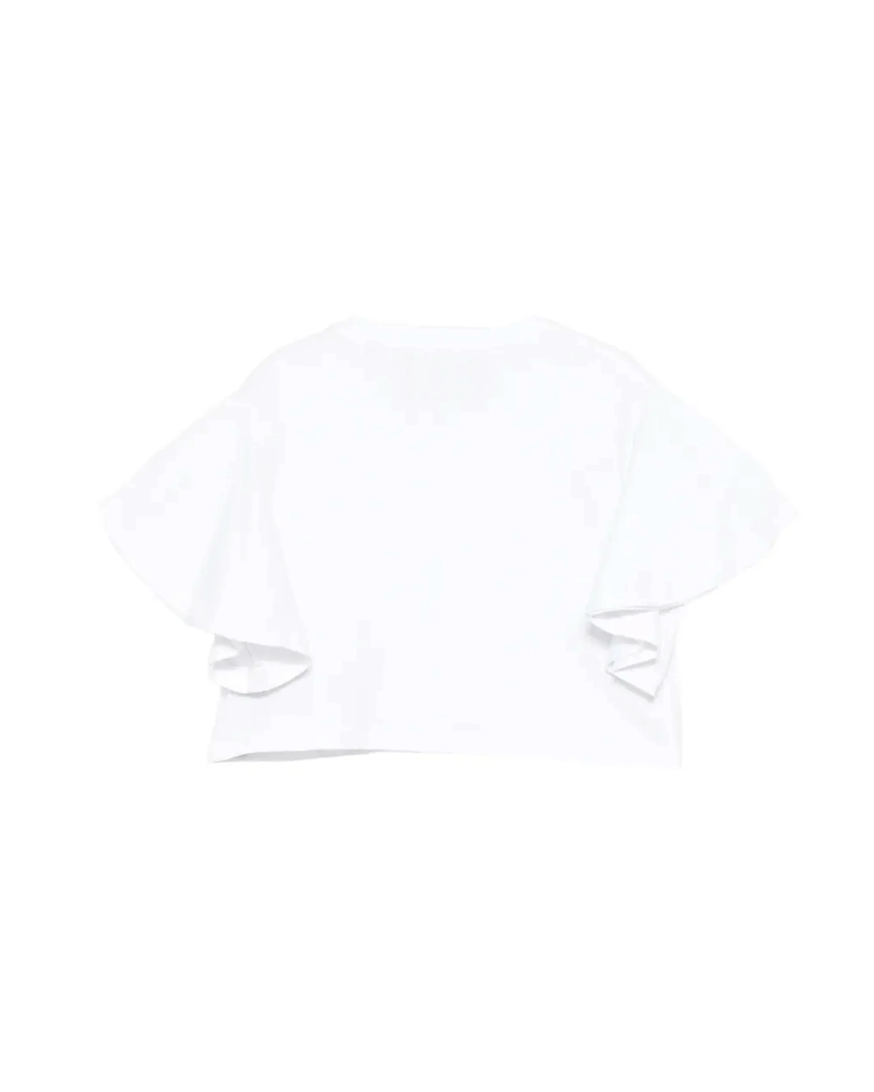John Richmond Kids T-Shirt Crop bianco con Stampa Logo per Bambine