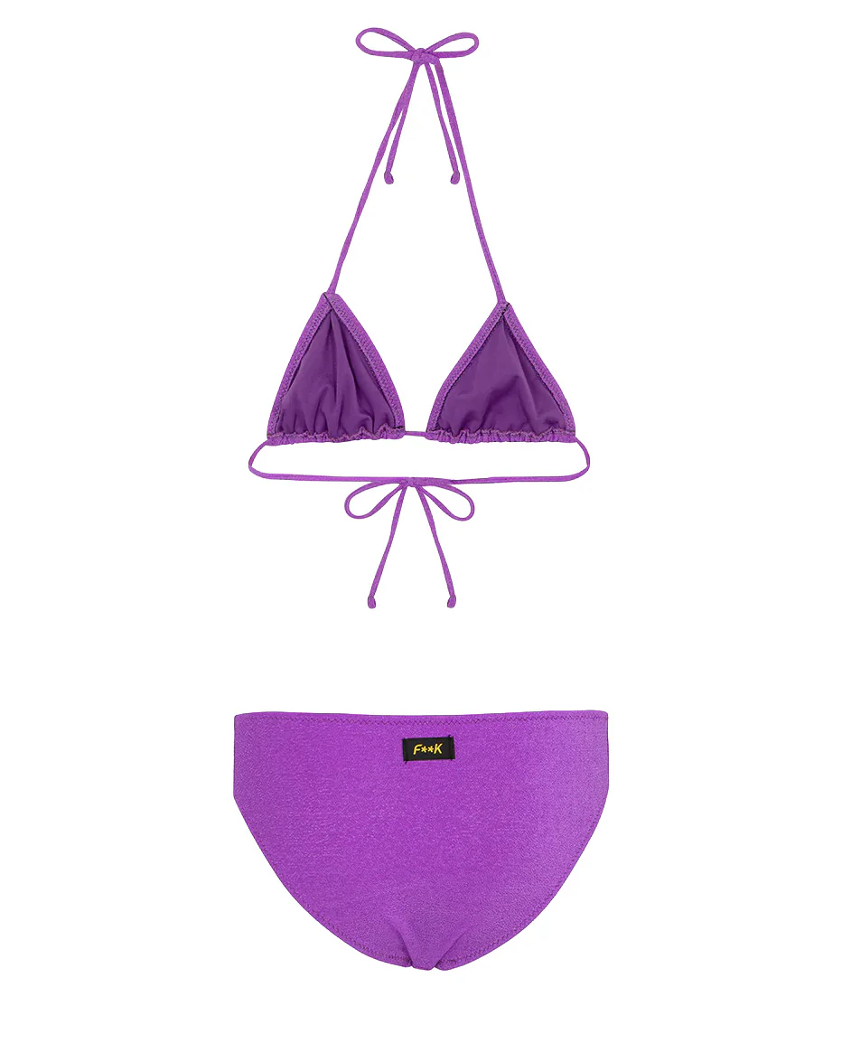 F**K Kids Costume Due Pezzi Viola per Bambine