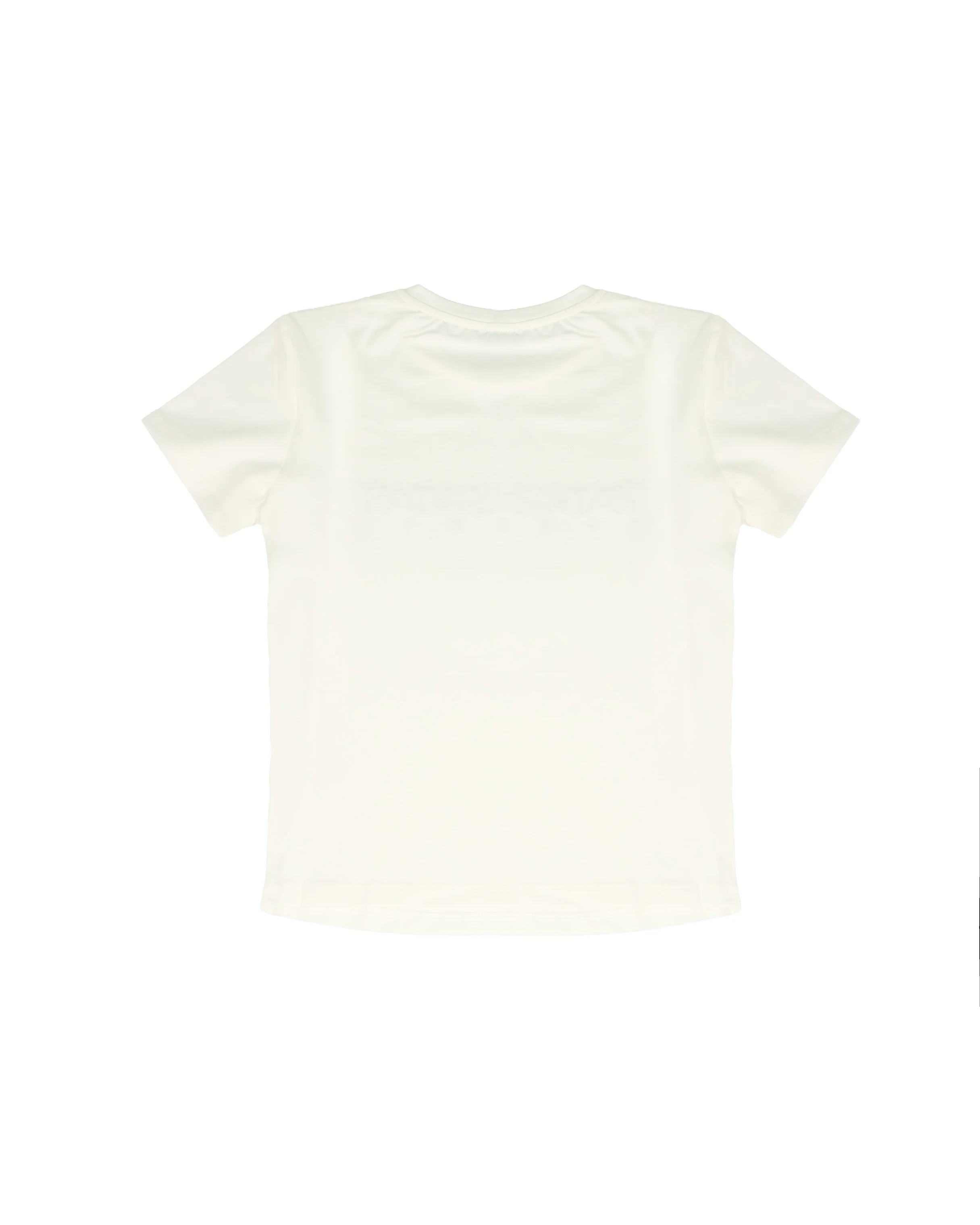 Patrizia Pepe Kids T-Shirt Bianco con Strass Nero per Bambine