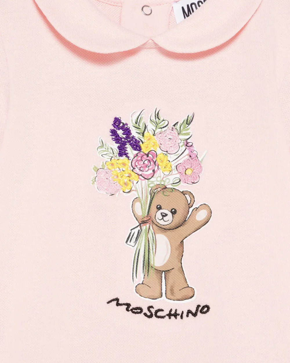 Moschino Kids Pagliaccetto e Cappello Rosa per Neonate