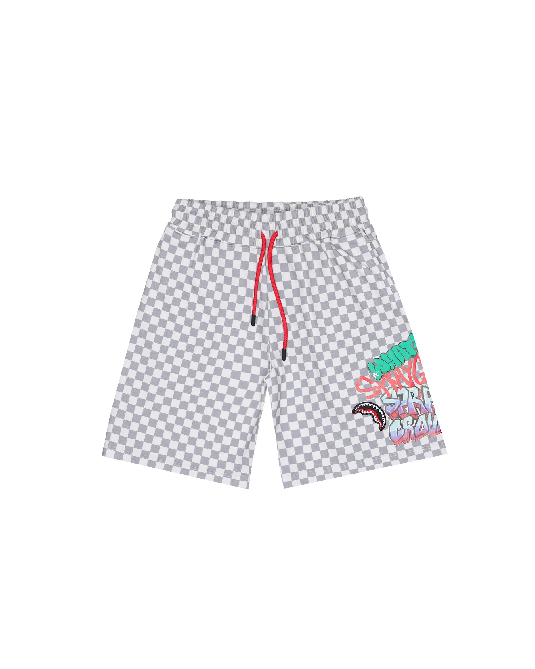Sprayground Kids Bermuda a Scacchi con Stampa per Bambini