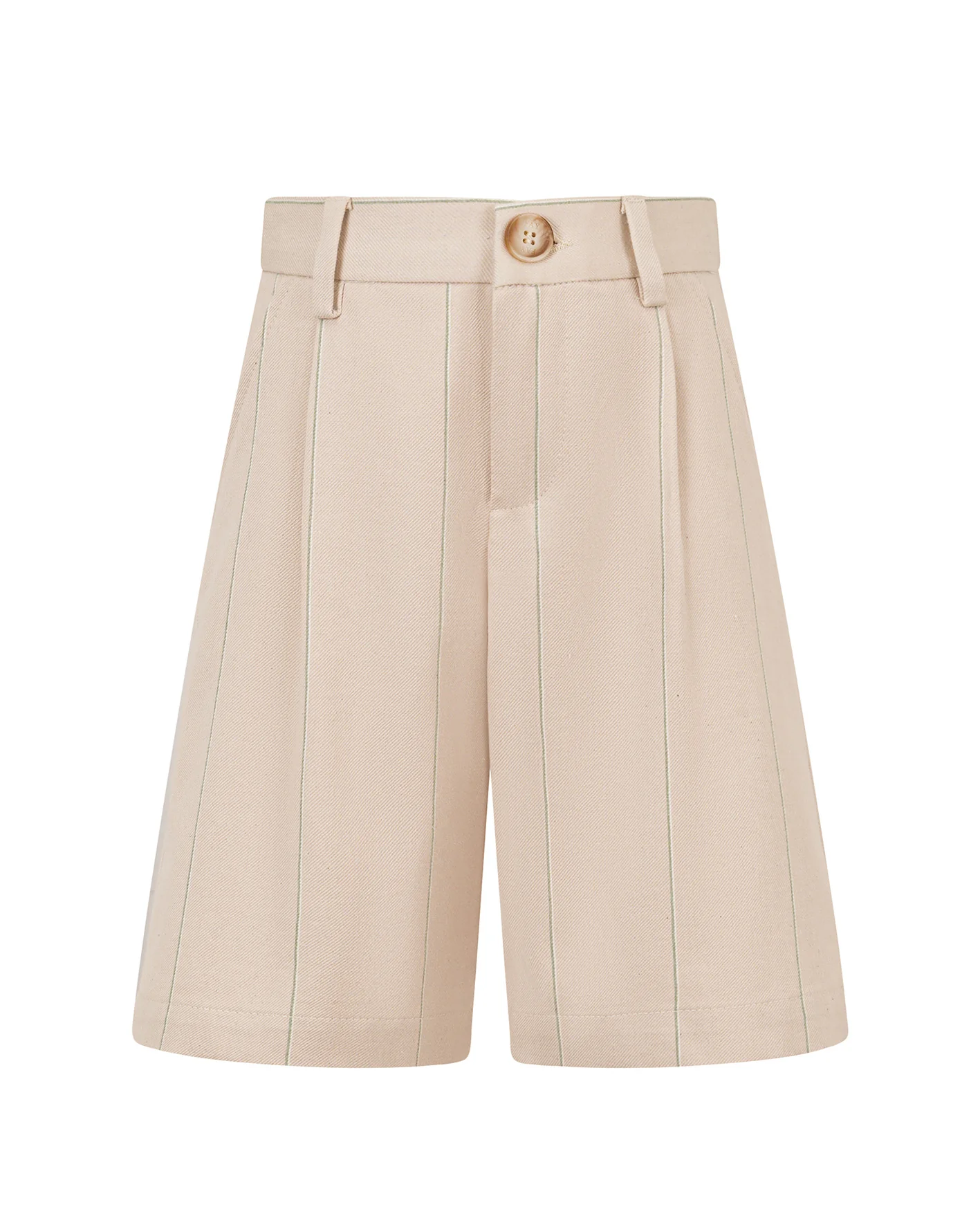 Fay Kids Bermuda Beige con Pence e Righe a Contrasto per Bambini