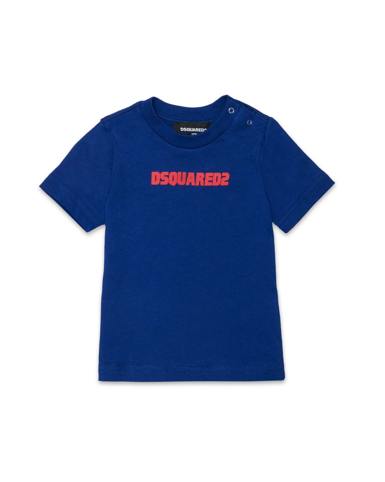 Dsquared2 Kids T-shirt Blu Cobalto con Stampa Logo a Contrasto per Neonati