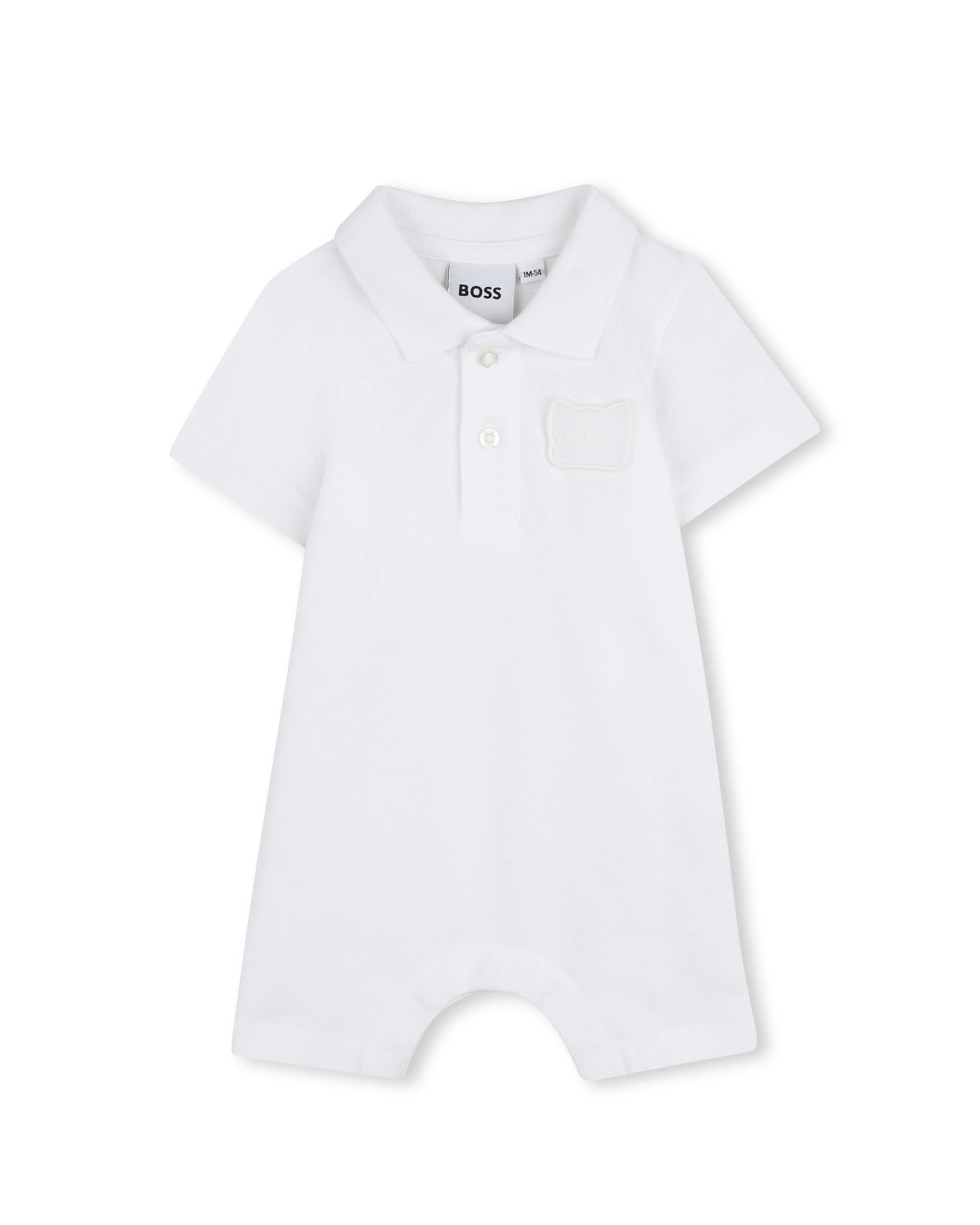 Boss Kids Tutina Bianco con Logo per Neonati