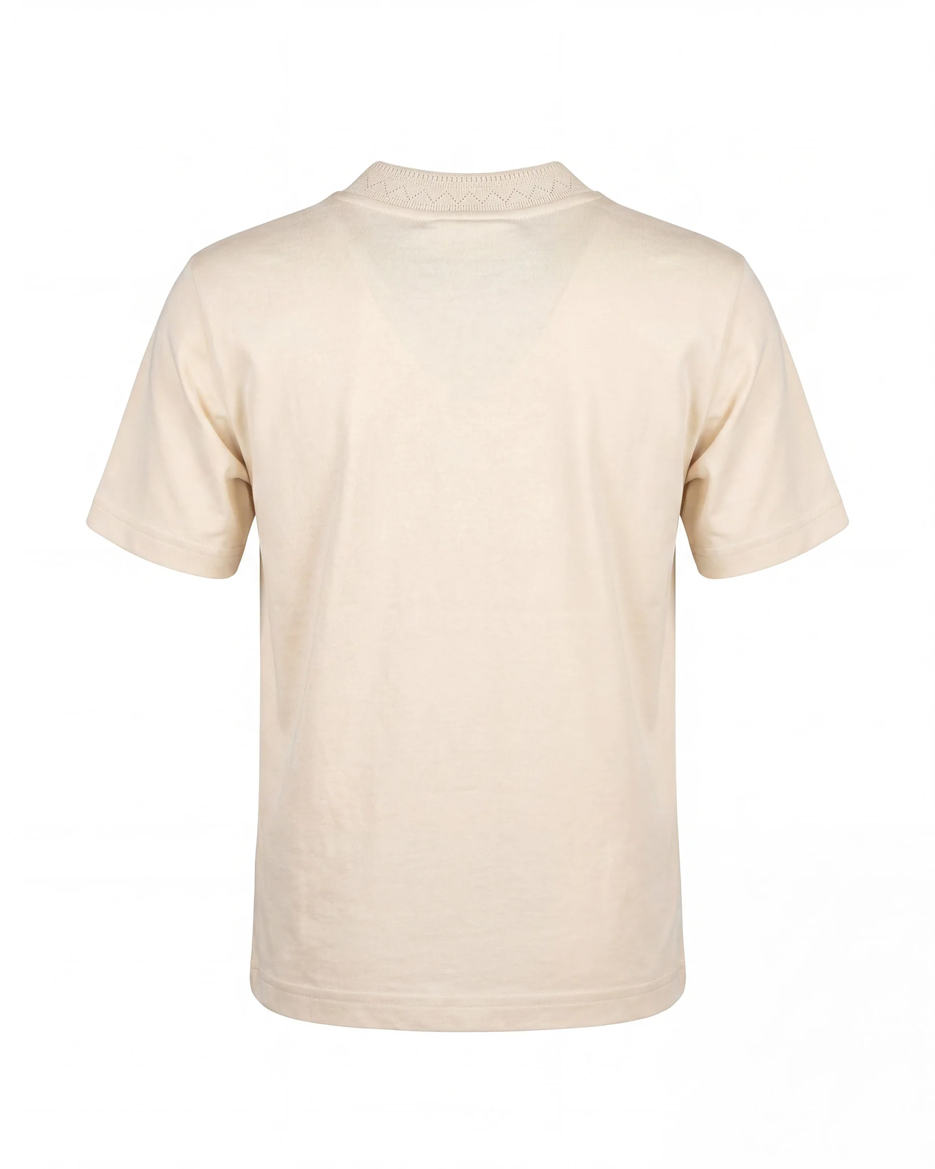 Yes London Kids T-Shirt Beige con Colletto Ricamato per Bambini