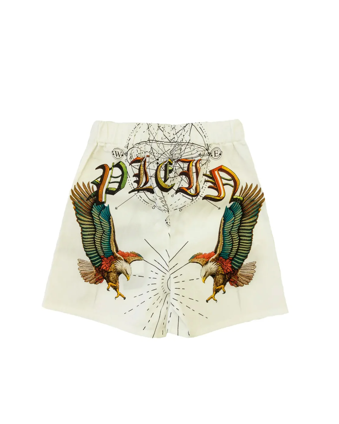Philipp Plein Kids Bermuda Avorio a Fantasia per Bambini