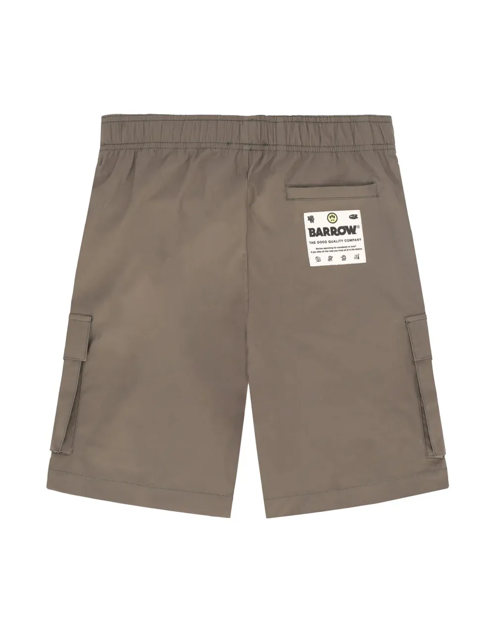 Barrow Kids Bermuda Verde Militare con Logo per Bambini