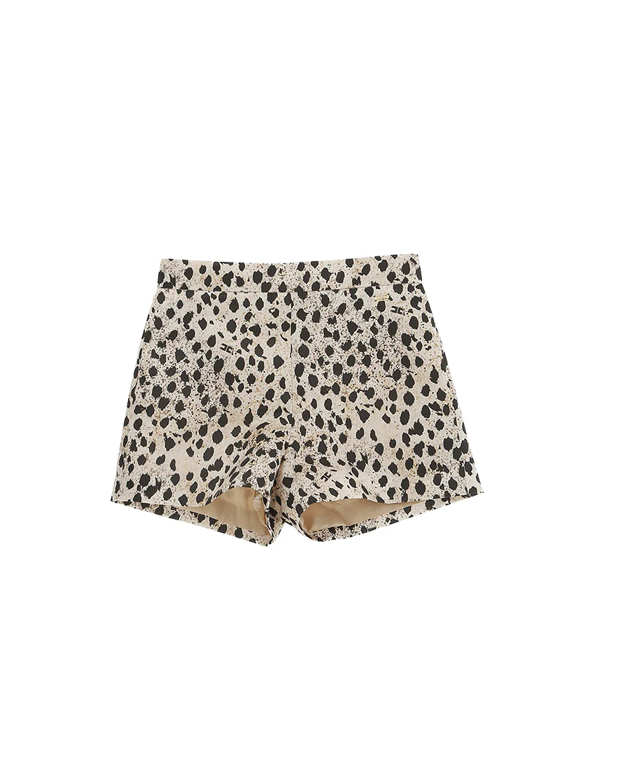 Elisabetta Franchi La Mia Bambina Short con Motivo Animalier per Bambine