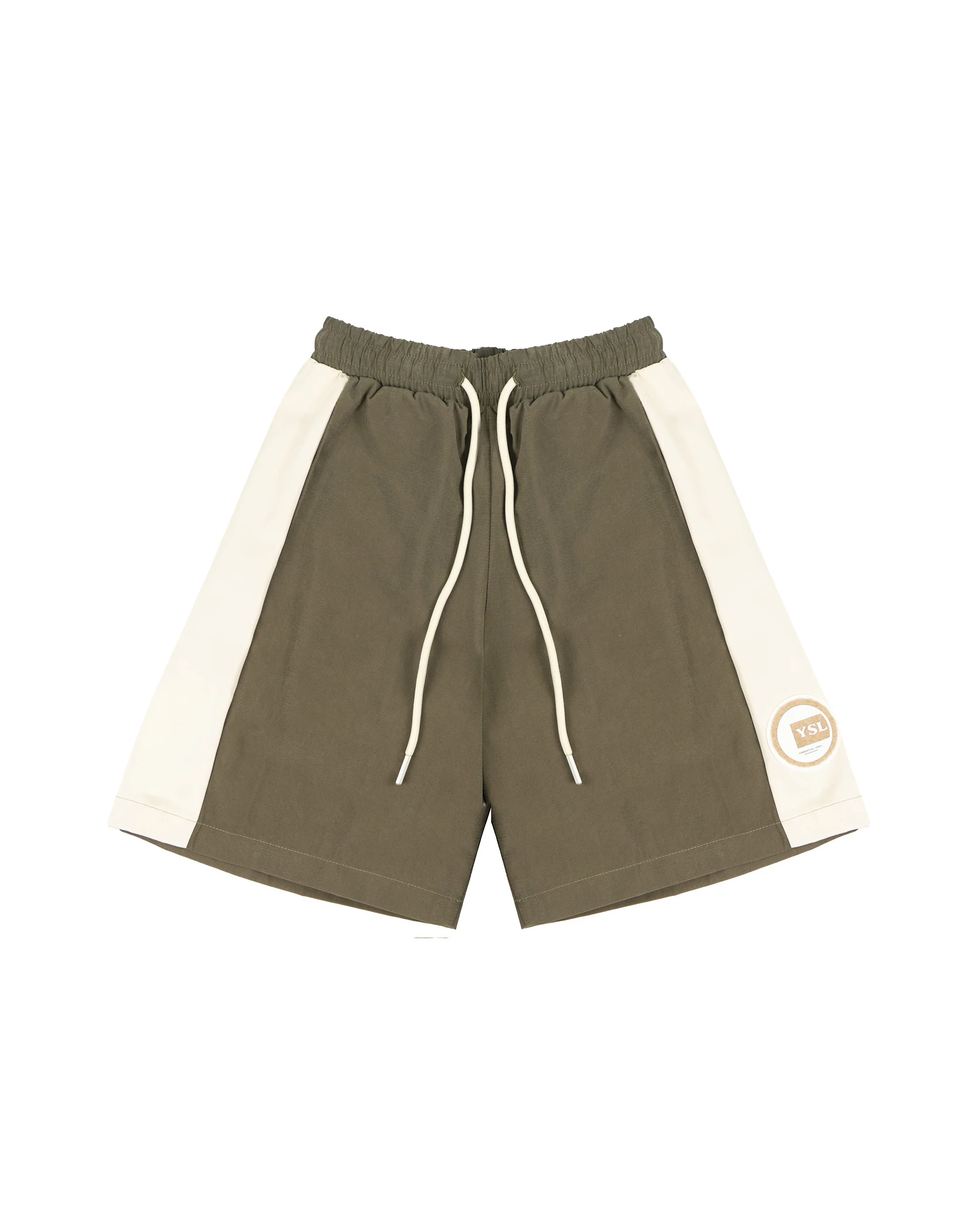 Yes London Kids Bermuda Verde con Laccio e Applicazione Logo sul Fronte