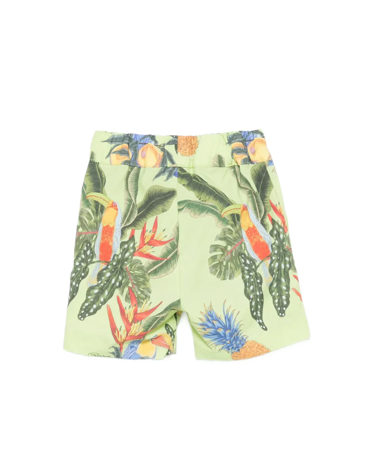 Roberto Cavalli Kids Bermuda Verde Lime a Fantasia per Neonati