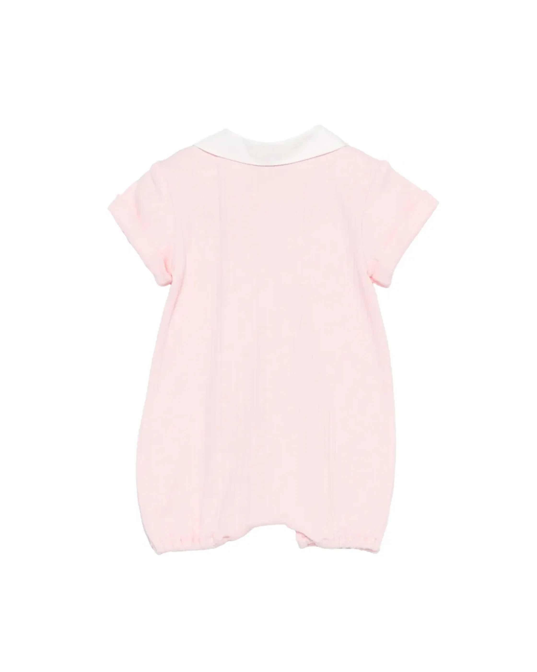 Moschino Kids Pagliaccetto Rosa con Bottoni e Teddy Bear per Neonate