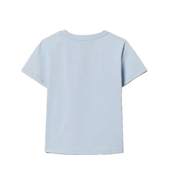 Twinset Kids T-Shirt Cielo con Logo per Bambine