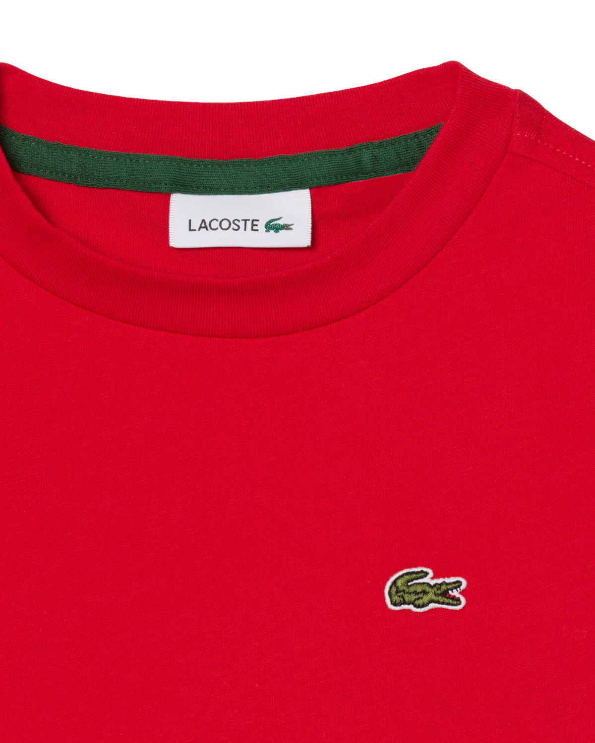 Lacoste Kids T-Shirt Rossa con Ricamo Logo Unisex