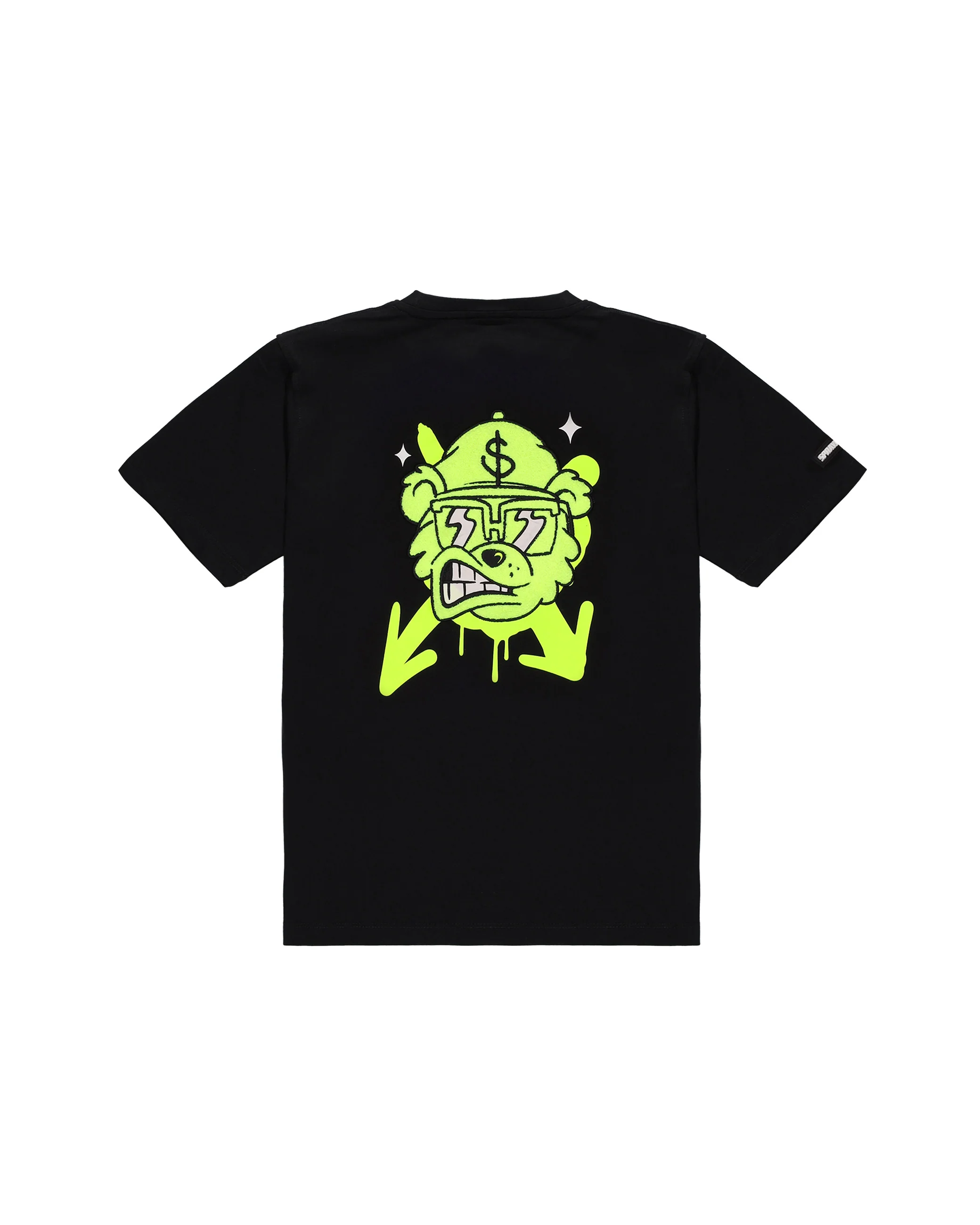 Sprayground Kids T-Shirt Nero con Stampa Fonte/Retro per Bambini