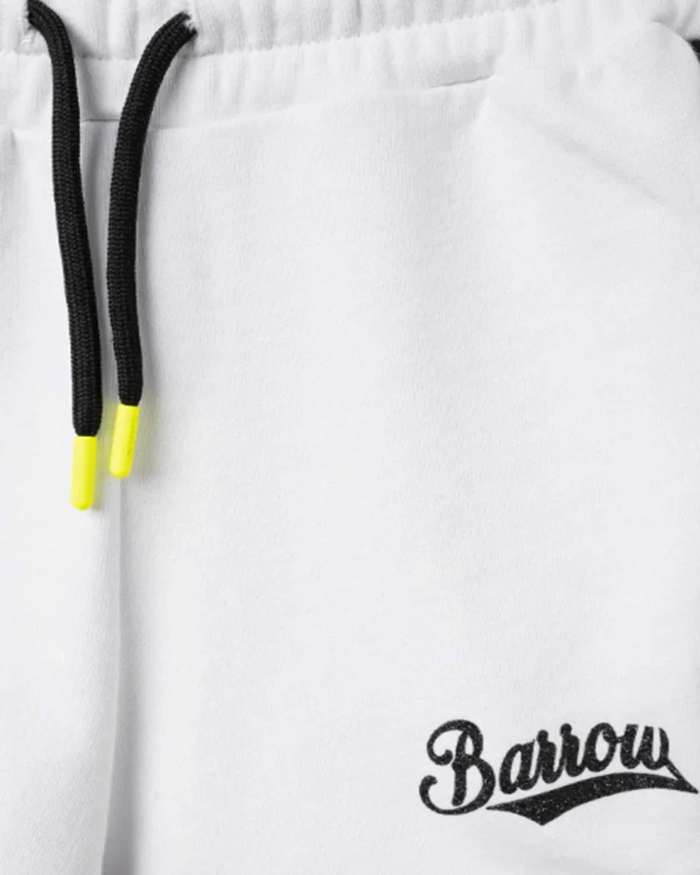 Barrow Kids Short Bianco e Nero con Logo per Bambine