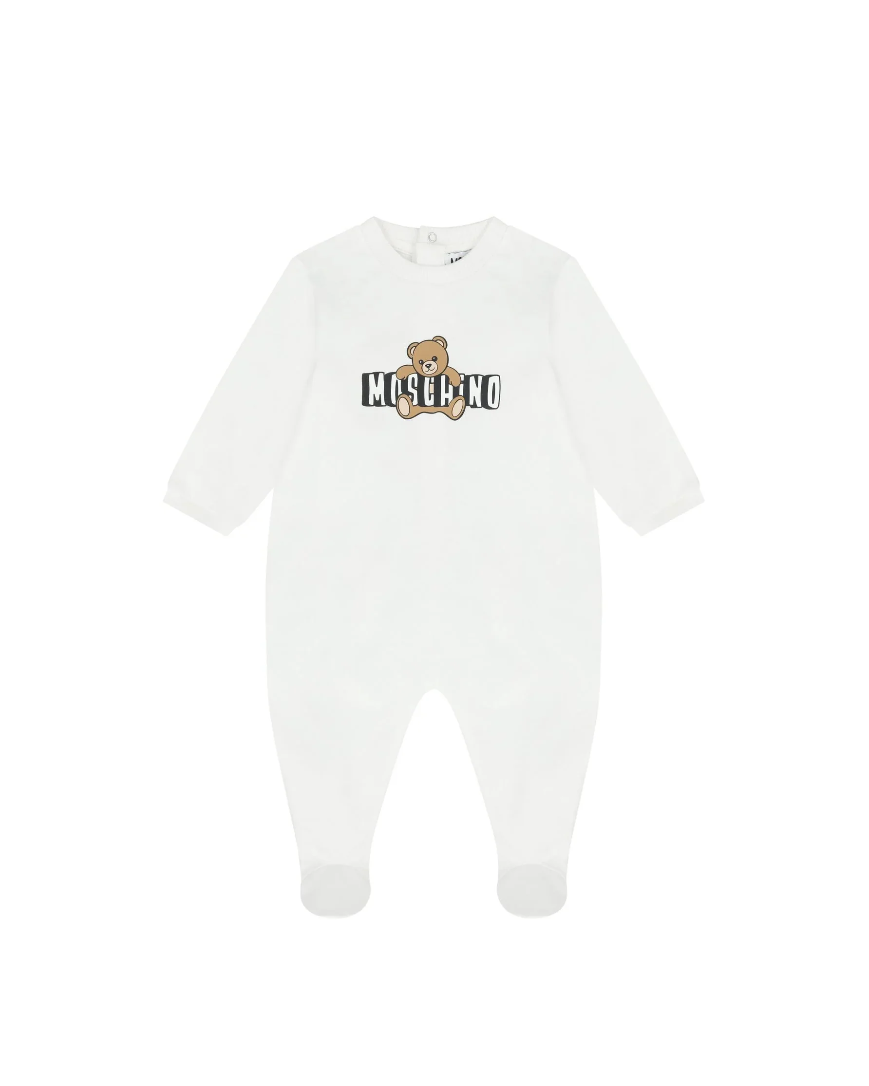 Moschino Kids Tutina con Stampa Logo Teddy Bear per Neonati