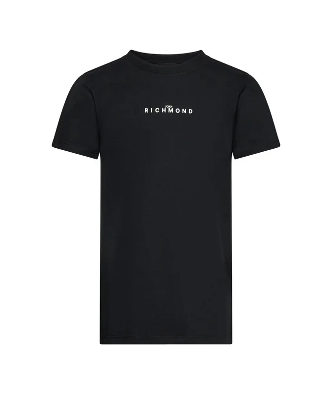 John Richmond Kids T-Shirt Nero con Logo per Bambini