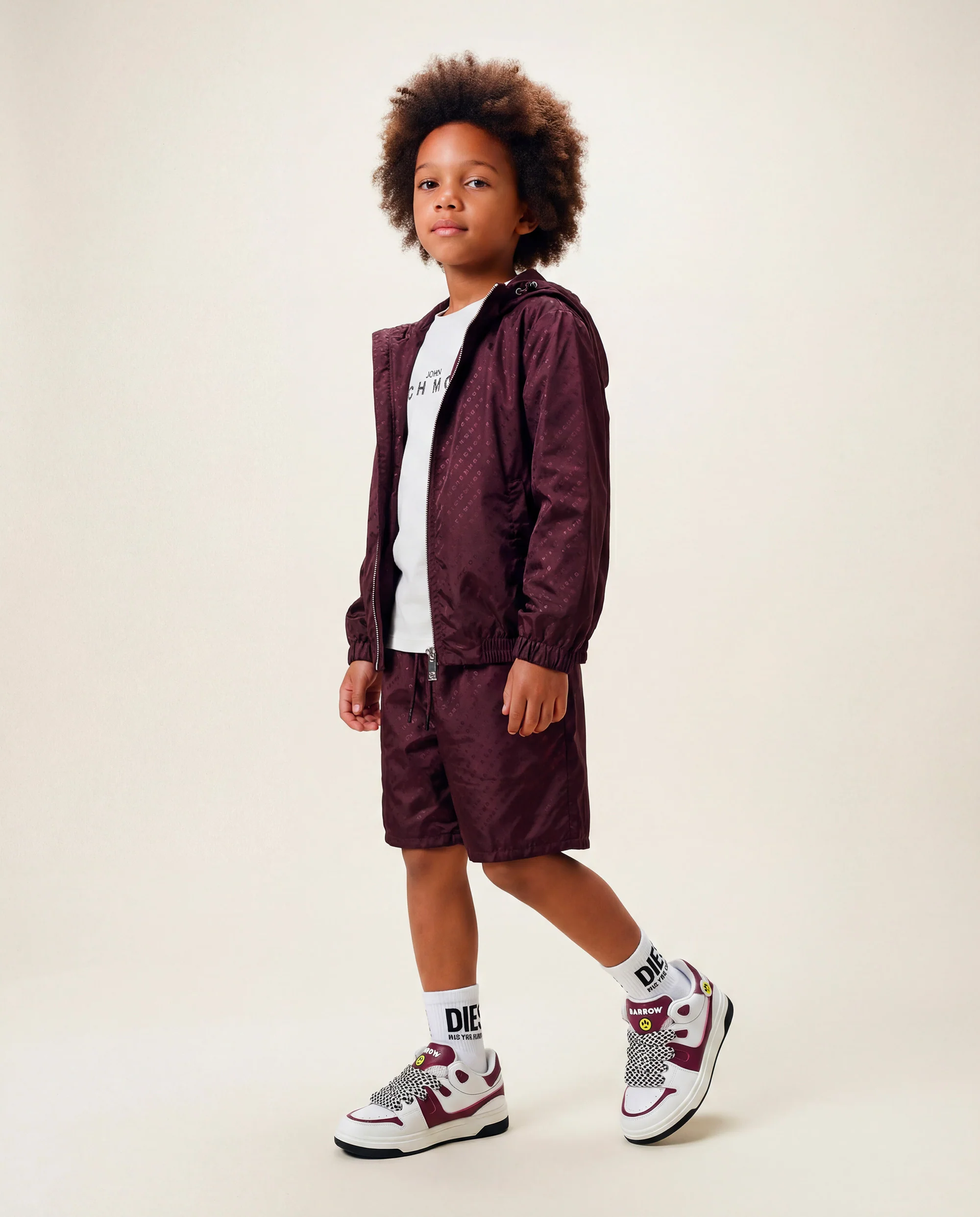 John Richmond Kids Bermuda Prugna All-Over per Bambini