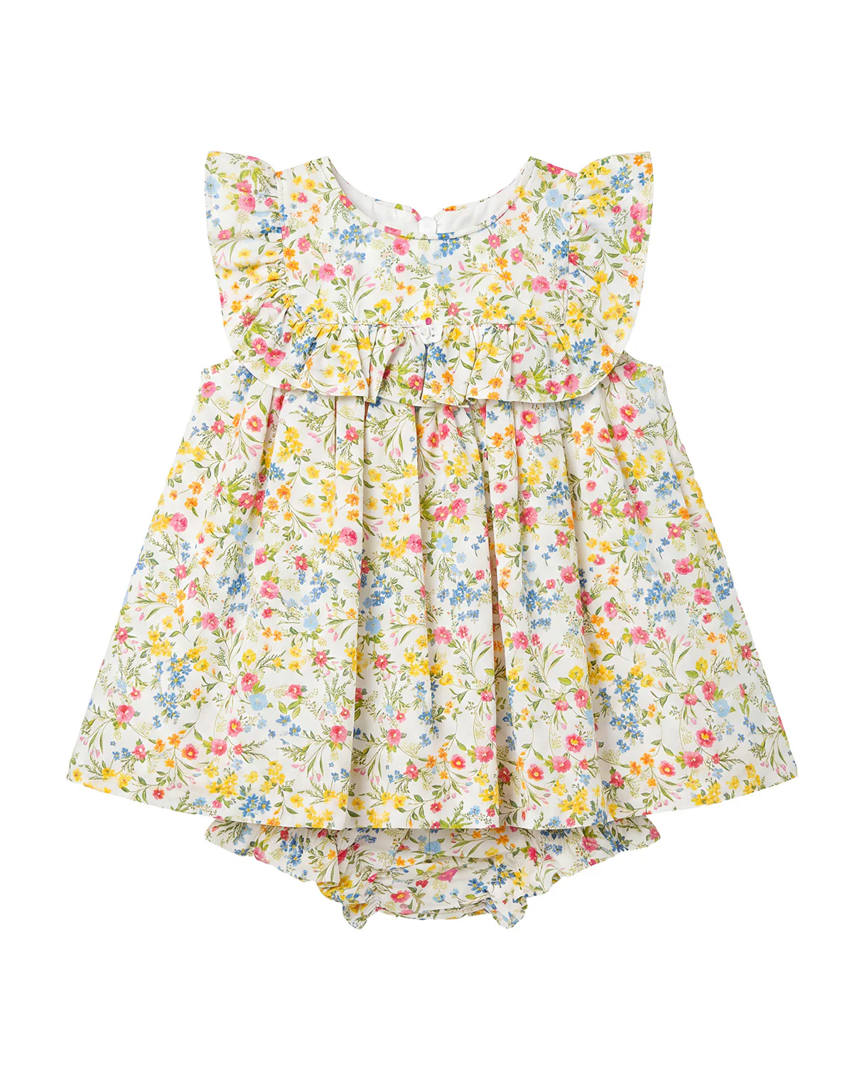 Deolinda Kids Abito + Mutandina Fantasia Fiori per Neonate