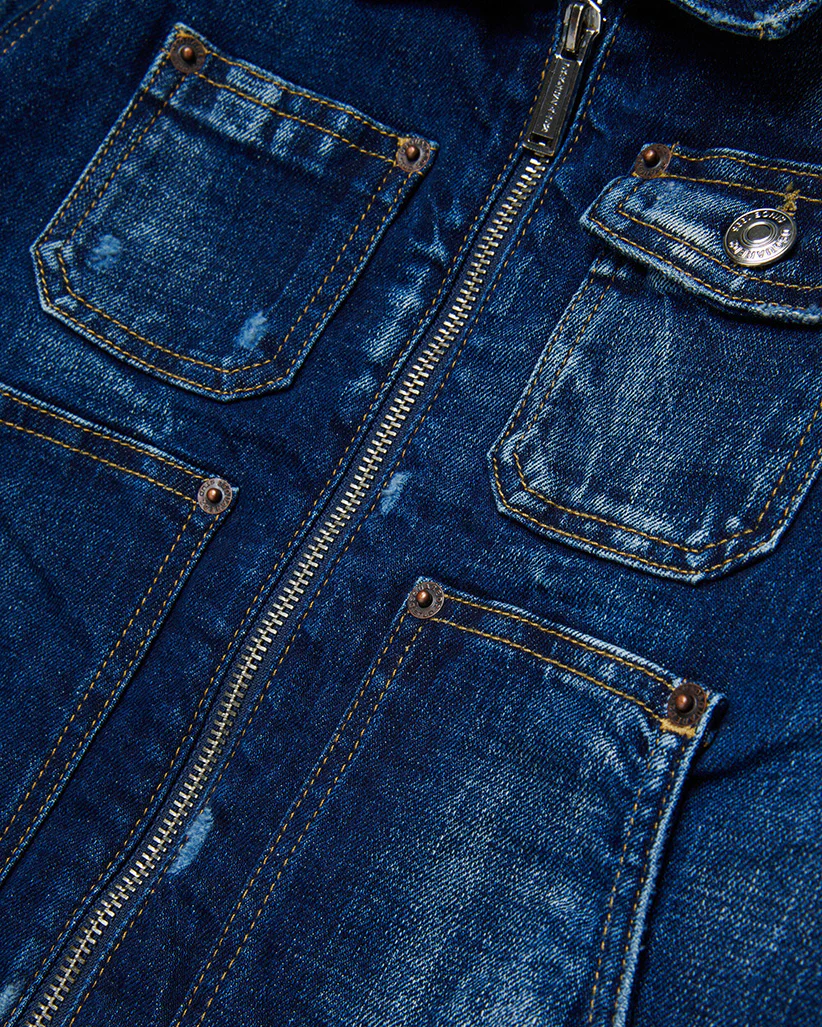 Dsquared2 Kids Giacca in Denim Blu per Bambini