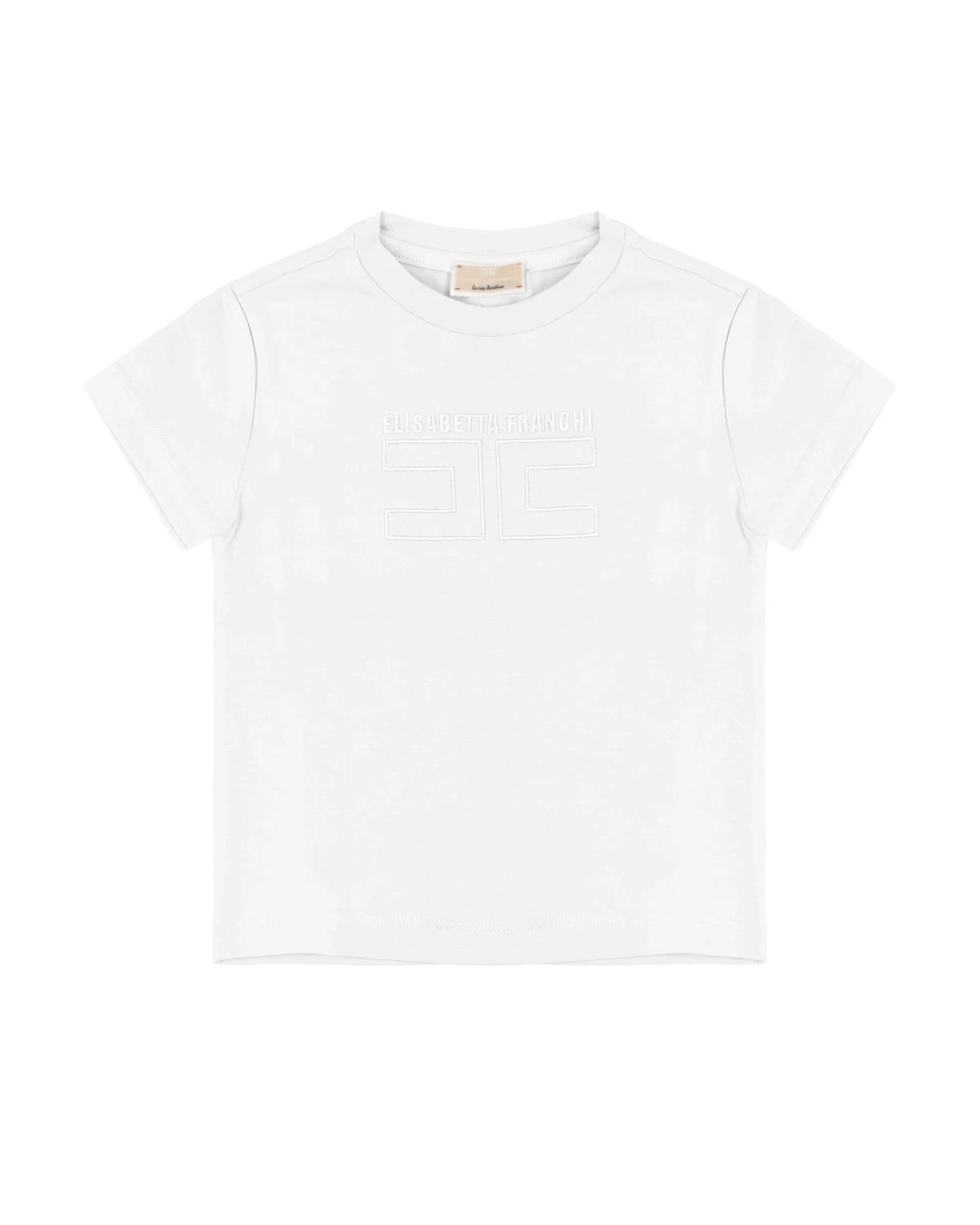 Elisabetta Franchi La Mia Bambina T-Shirt con Logo Ricamato per Neonate