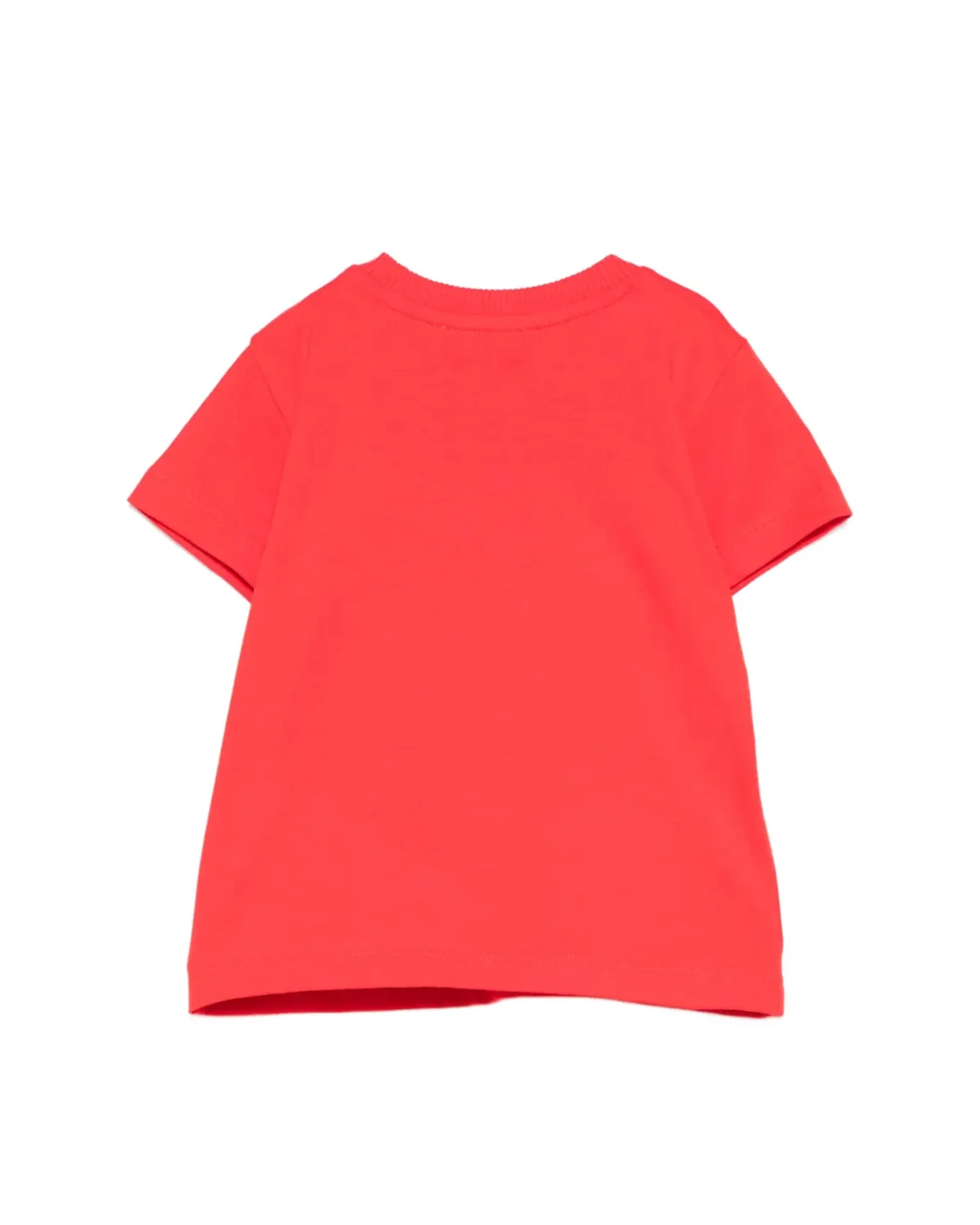 Moschino Kids T-Shirt Rossa con Logo Teddy Bear per Neonati