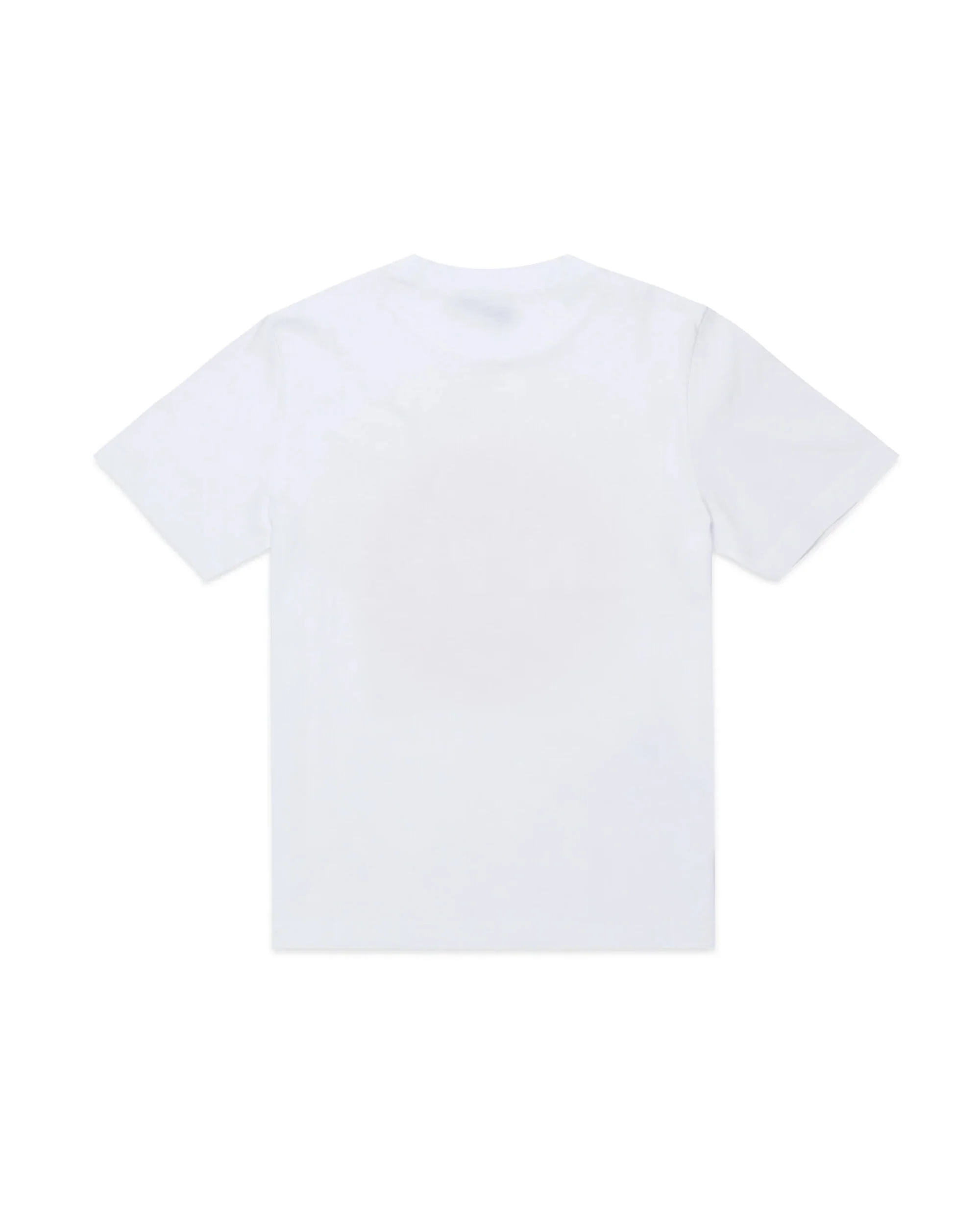N21 Kids T-shirt Bianca Girocollo con Stampa Logo a Contrasto per Bambine