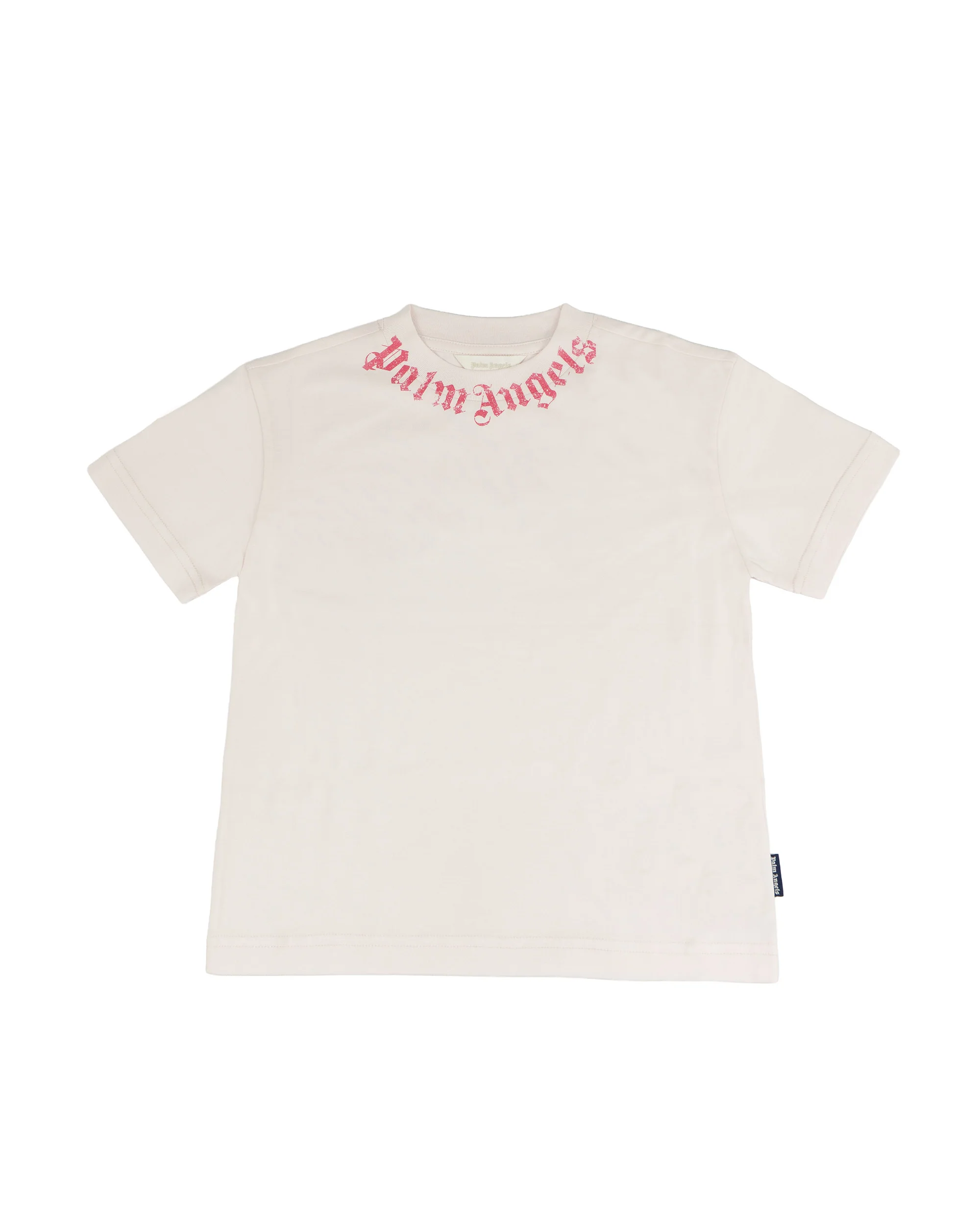 Palm Angels Kids T-Shirt Rosa con Logo Fucsia per Bambine