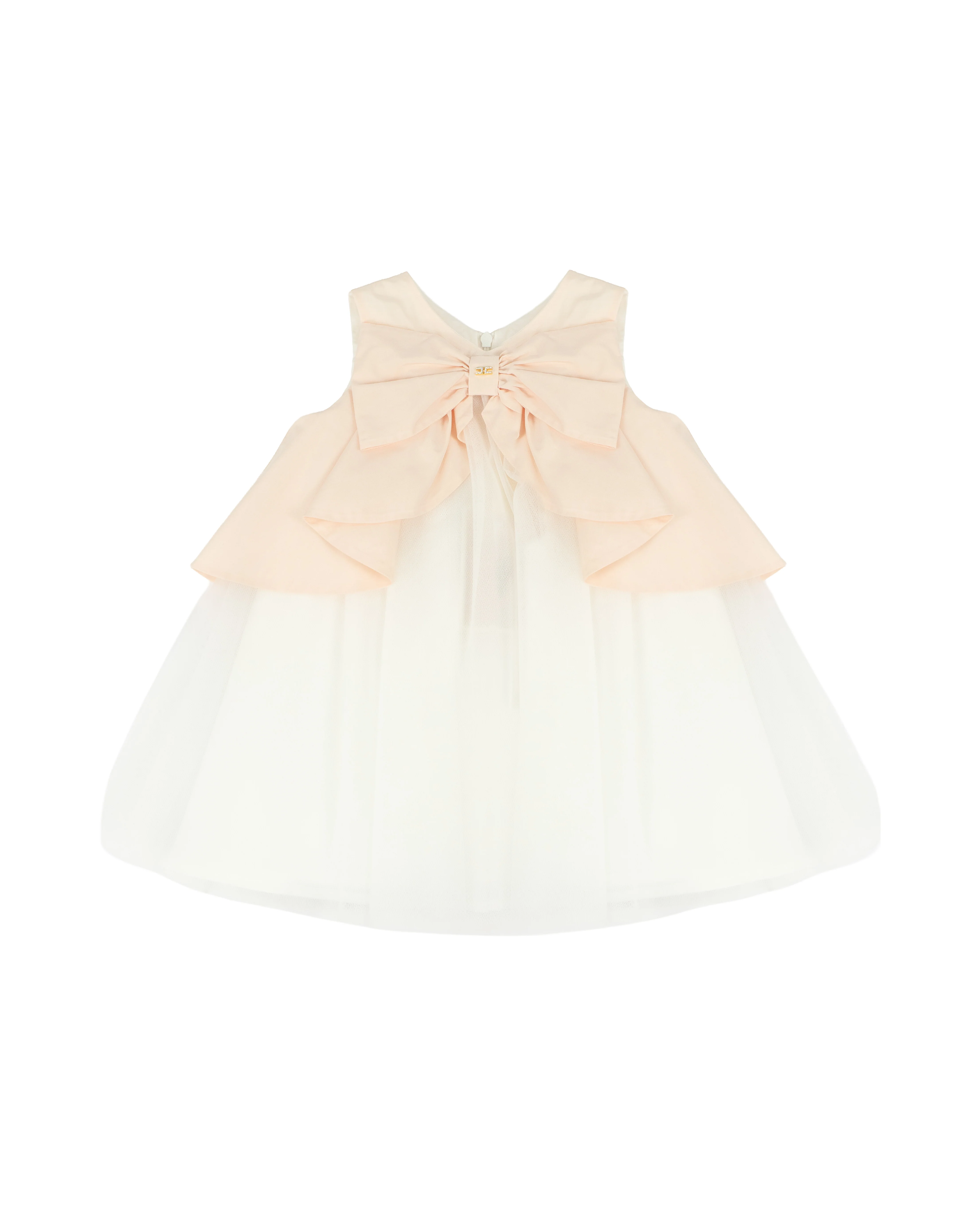 Elisabetta Franchi La Mia Bambina Abito con Fiocco Rosa/Avorio per Neonate