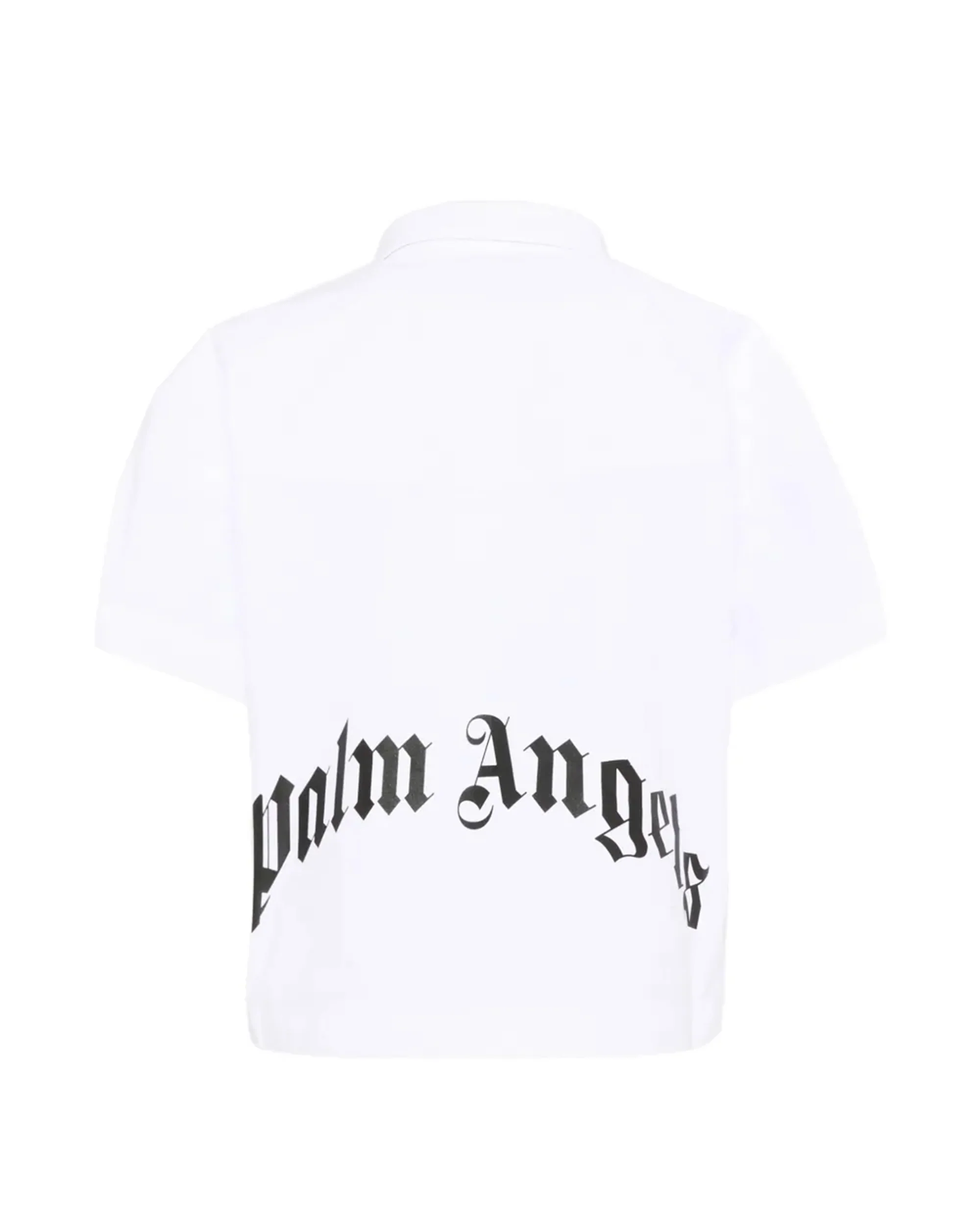 Palm Angels Kids Camicia Bianco con Logo per Bambini