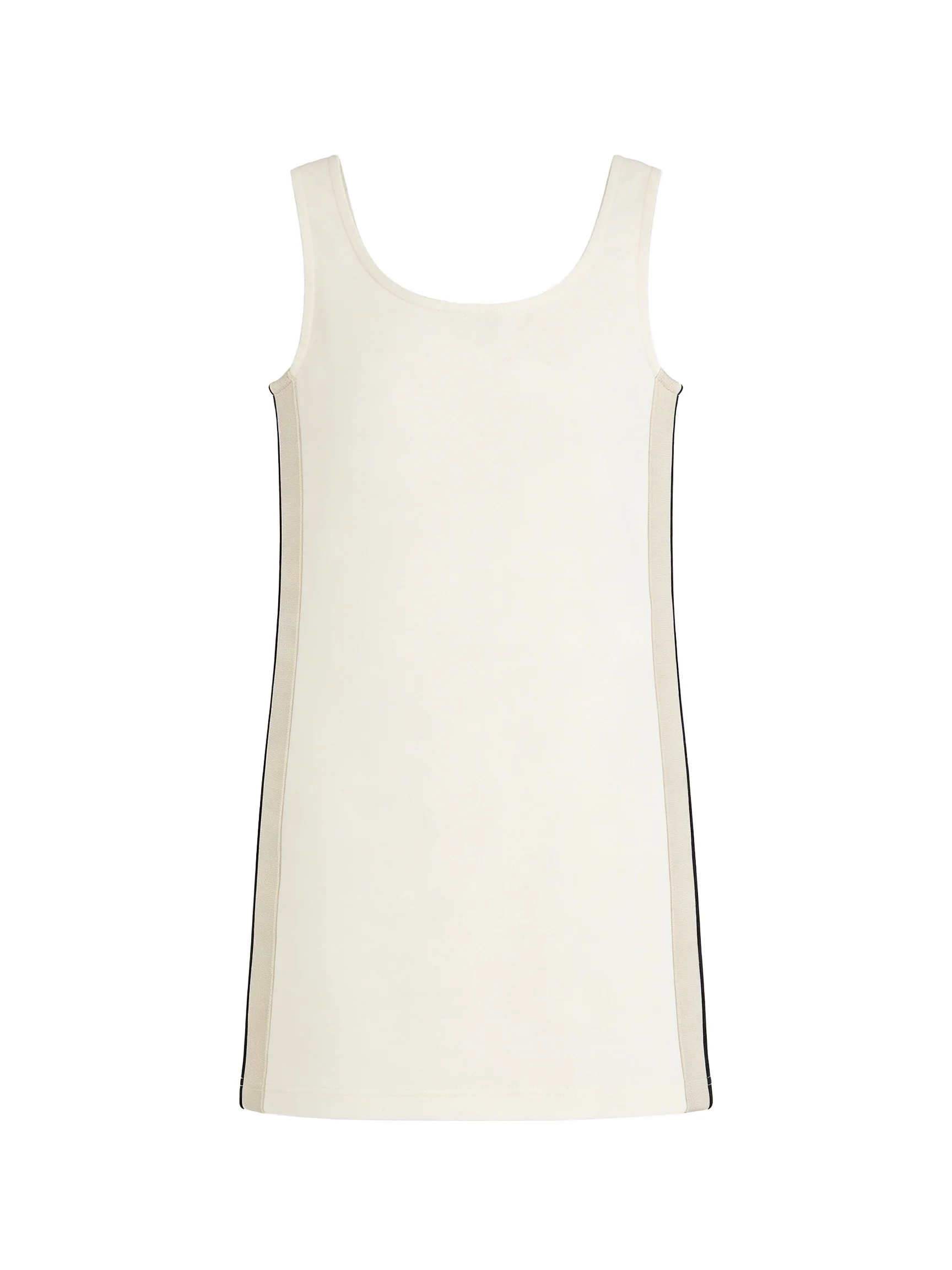 Palm Angels Kids Abito Off-White con Bande Laterali per Bambine