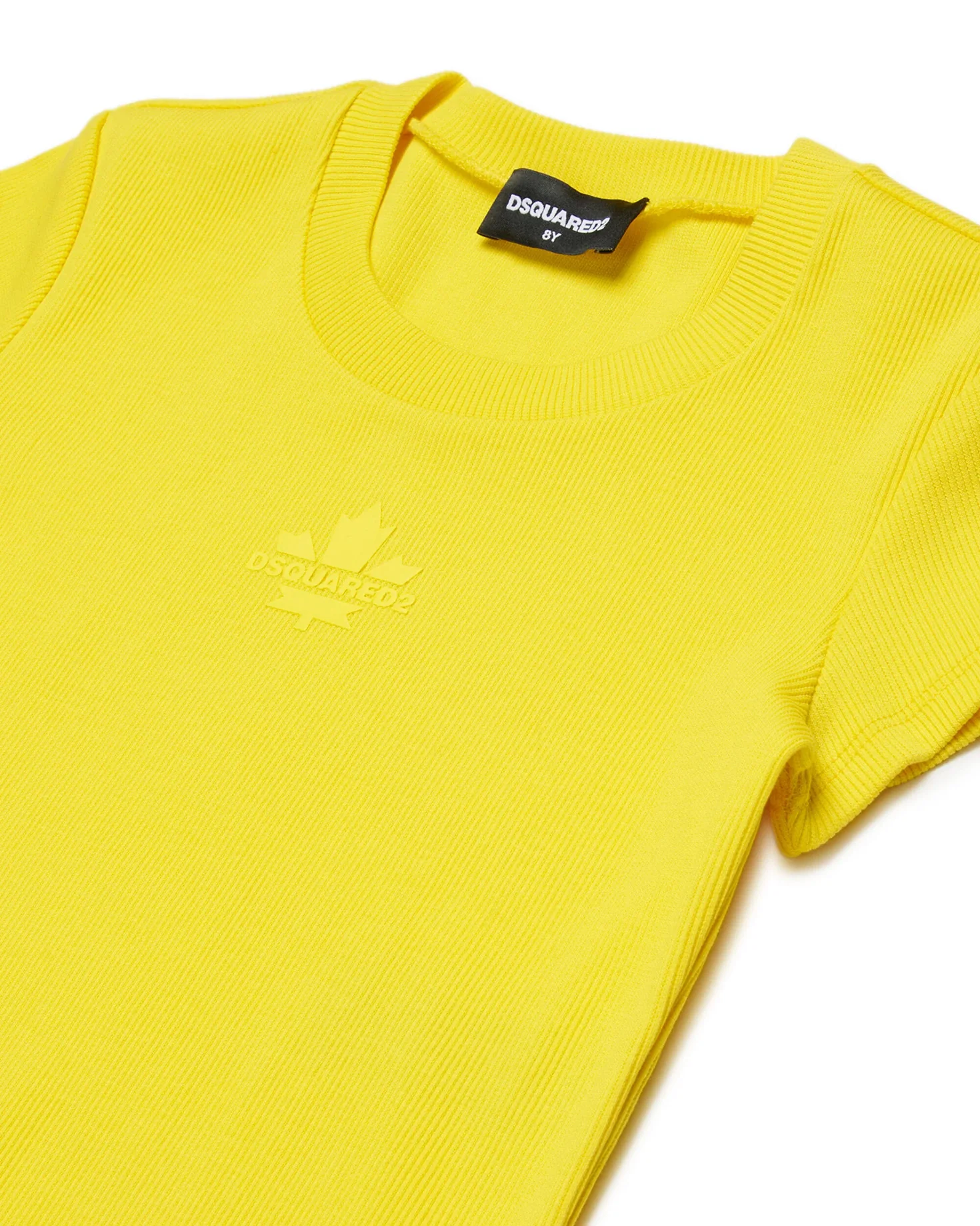 Dsquared2 Kids T-shirt Yellow a Costine per Bambine