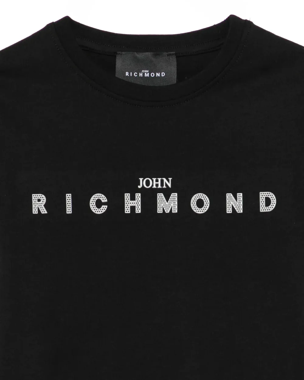 John Richmond Kids T-Shirt Nero con Stampa Logo per Bambini