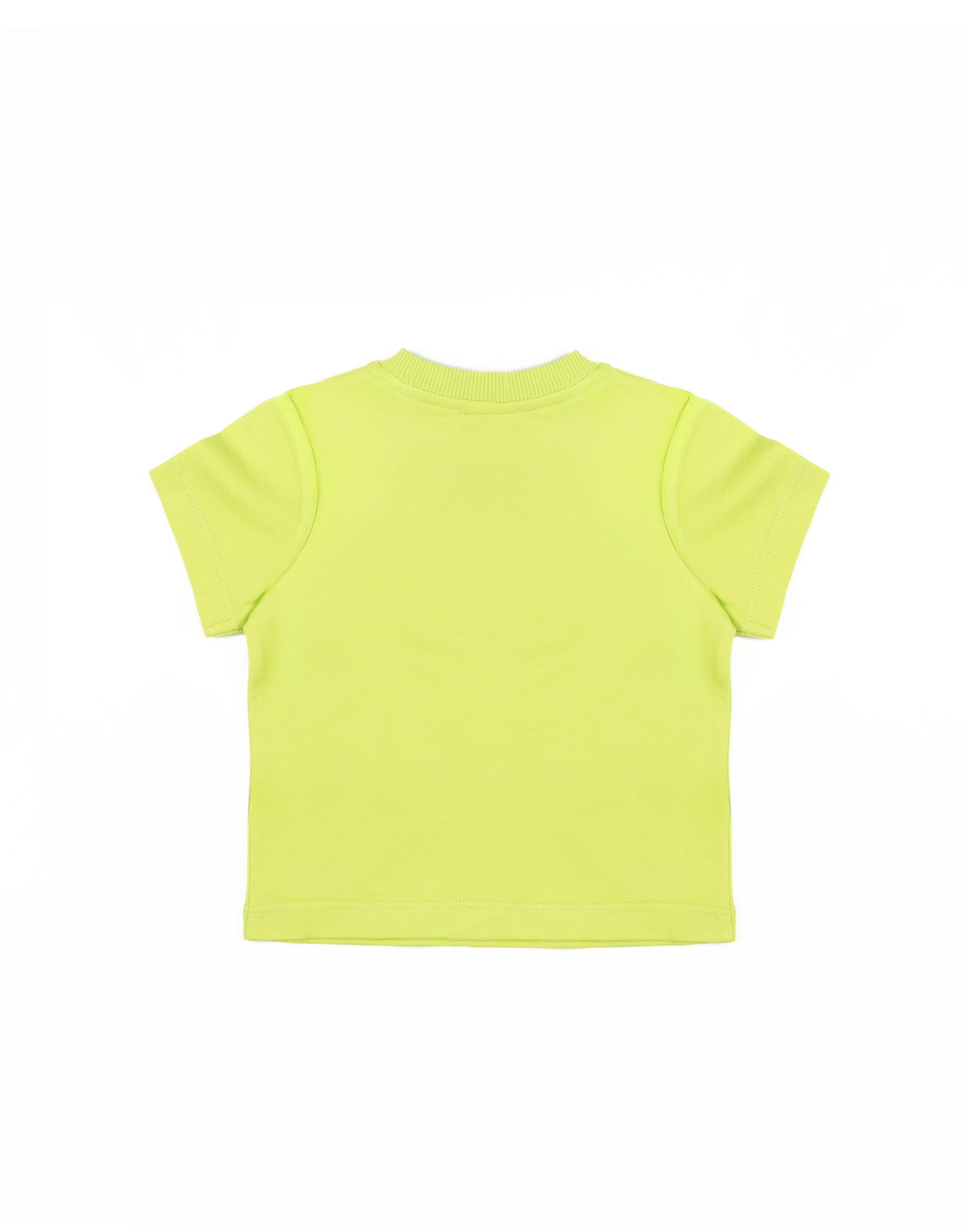 Moschino Kids T-shirt Verde con Stampa Logo Teddy Unisex per Neonati