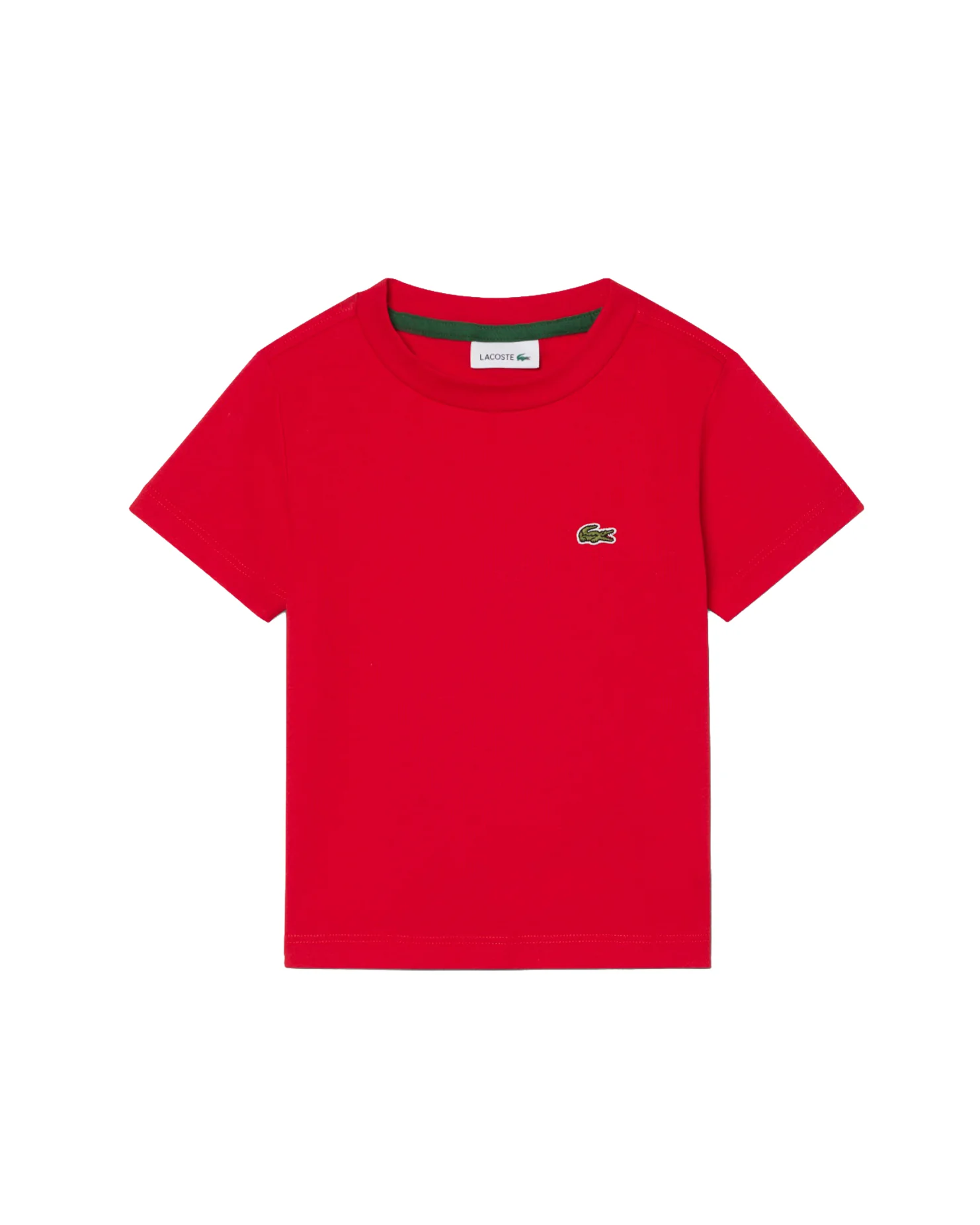 Lacoste Kids T-Shirt Rossa con Ricamo Logo Unisex