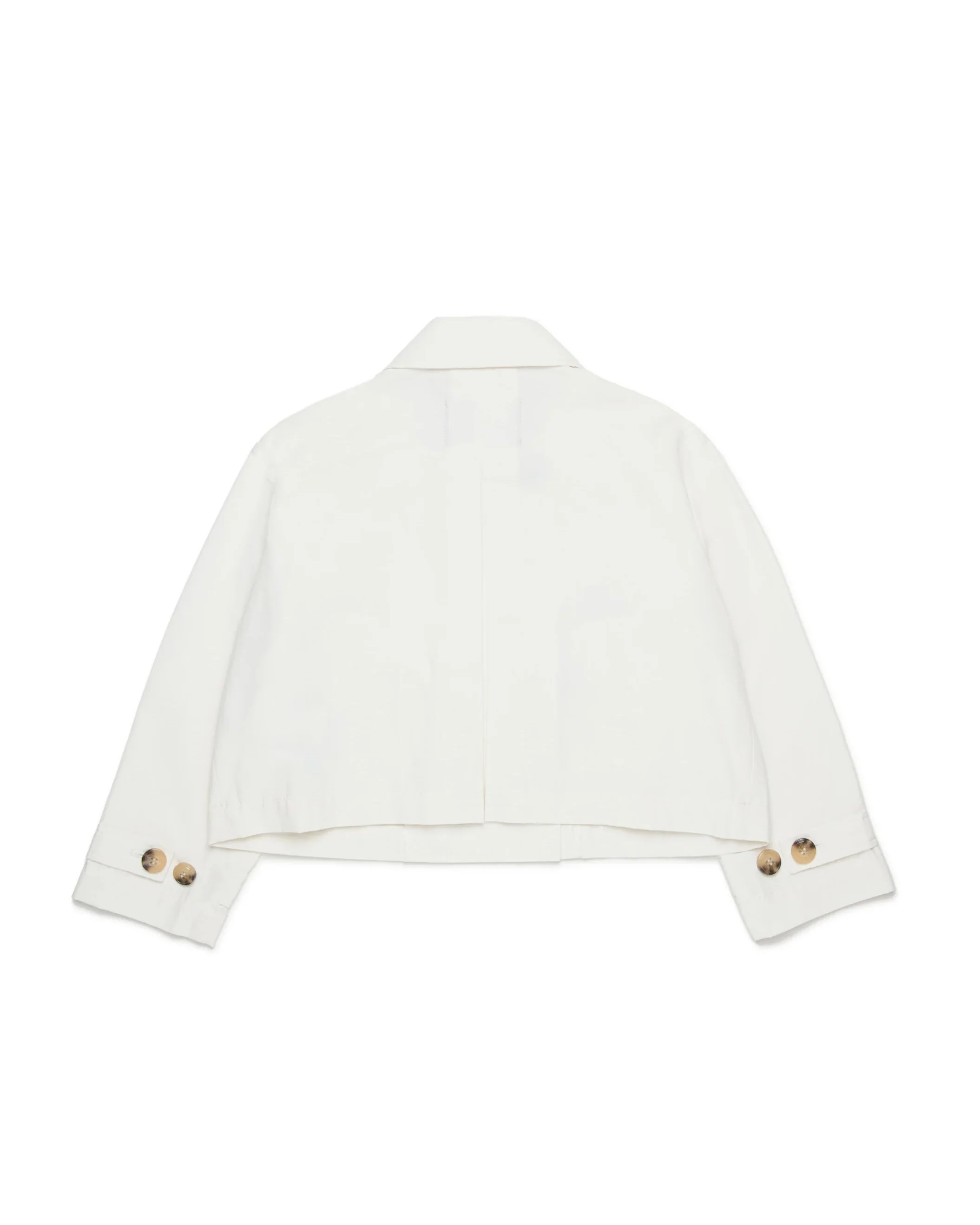 Max & Co Giacca in Denim Bianca Cropped per Bambine