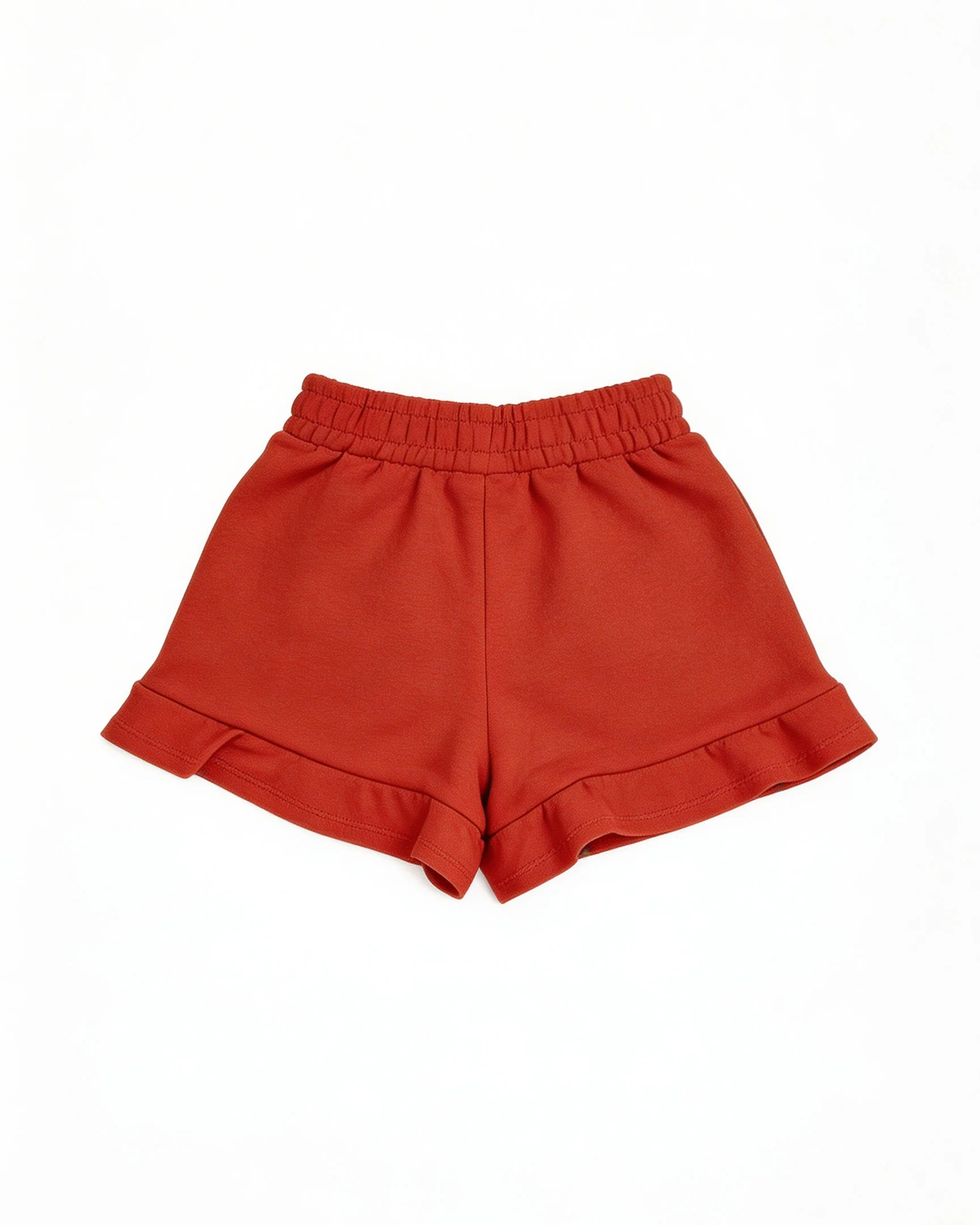 Moschino Kids Short Rosso con Logo Bianco per Bambine