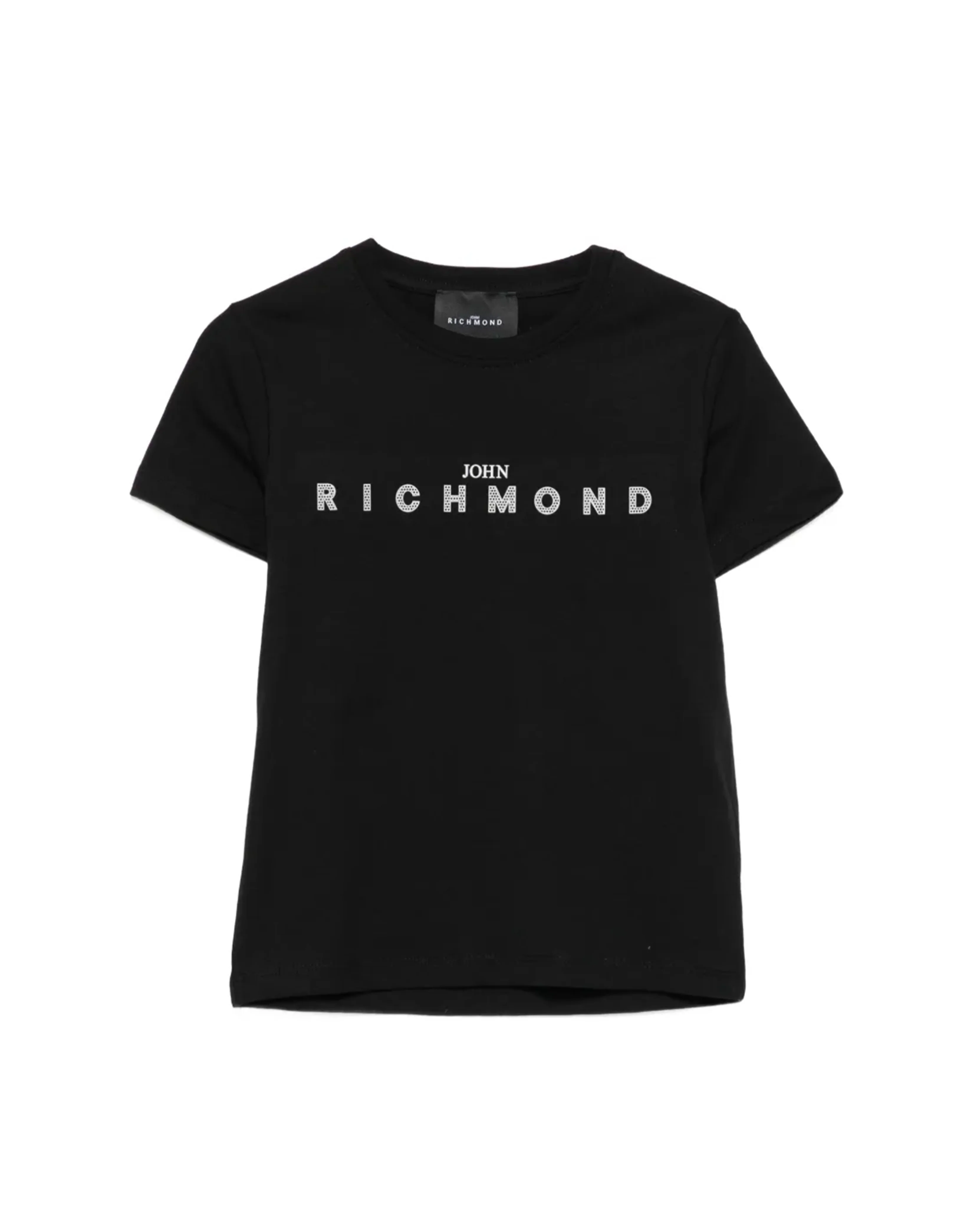 John Richmond Kids T-Shirt Nero con Stampa Logo per Bambini