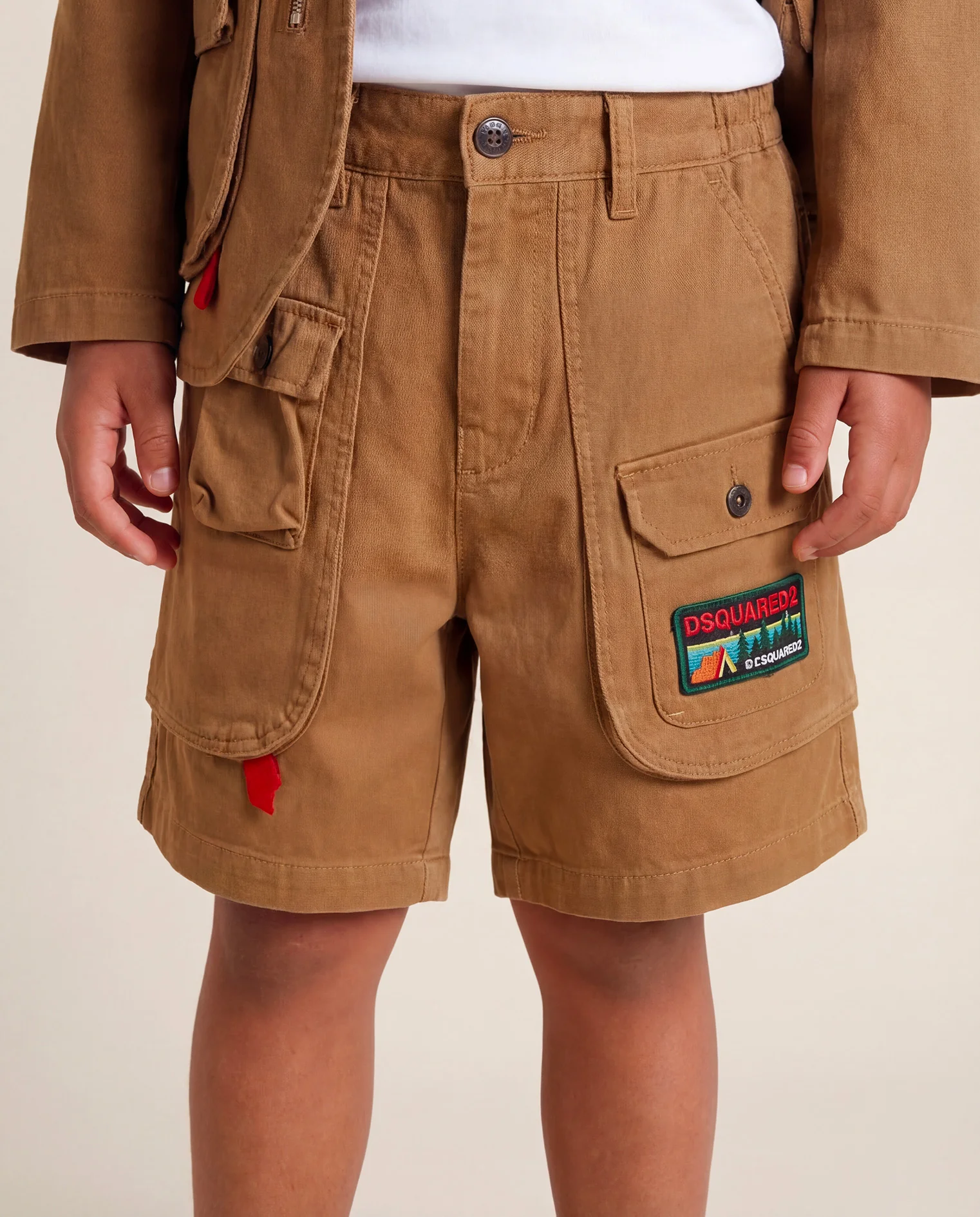 Dsquare2 Kids Bermuda Bronze Brown Cargo per Bambini