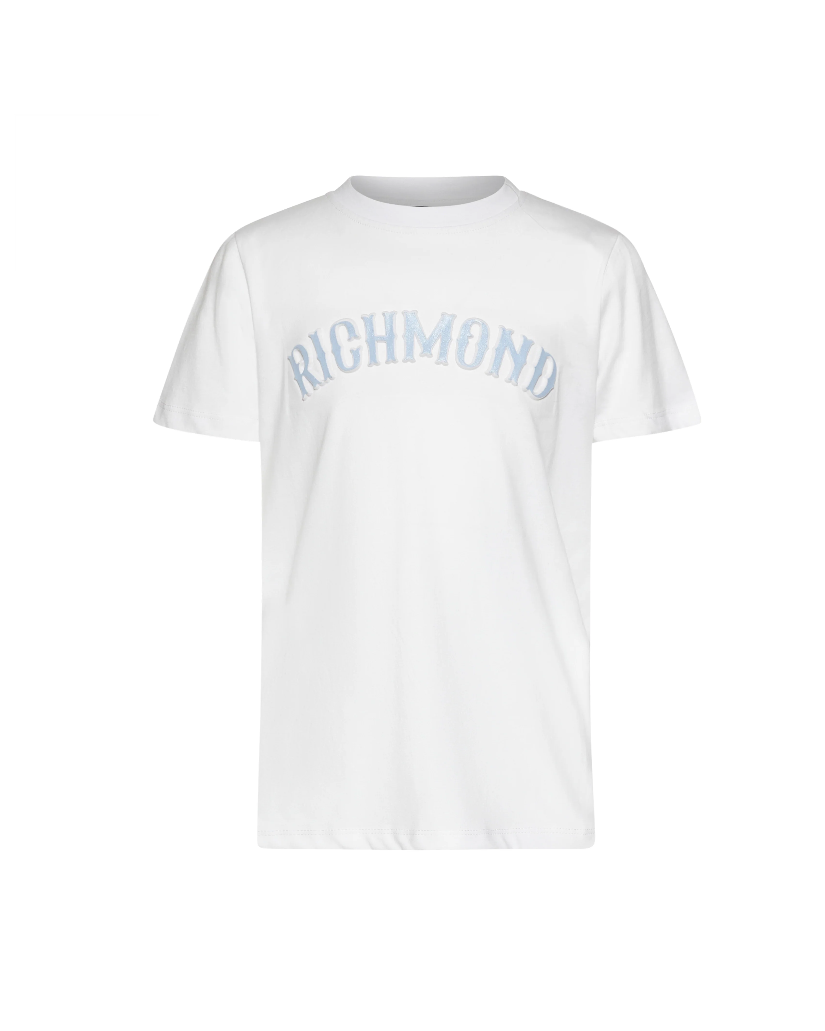 John Richmond Kids T-shirt Bianca con Stampa Logo a Contrasto e Stampa Retro