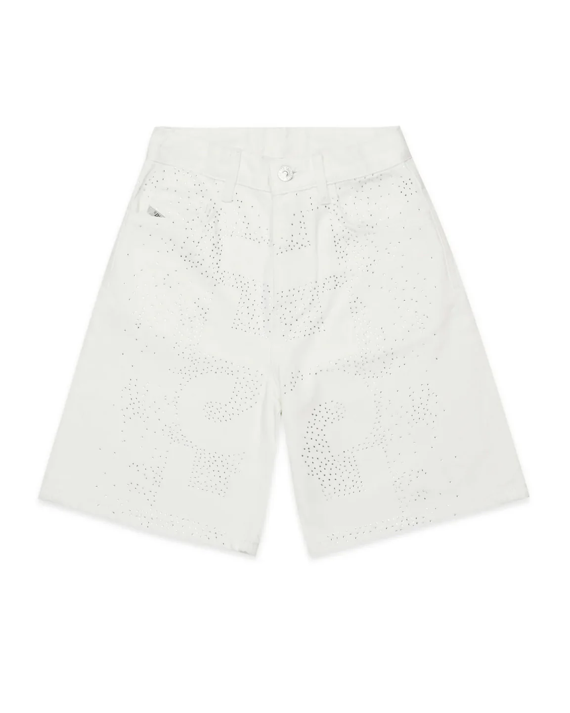 Diesel Kids Bermuda in Denim Bianco Regular Fit per Bambini