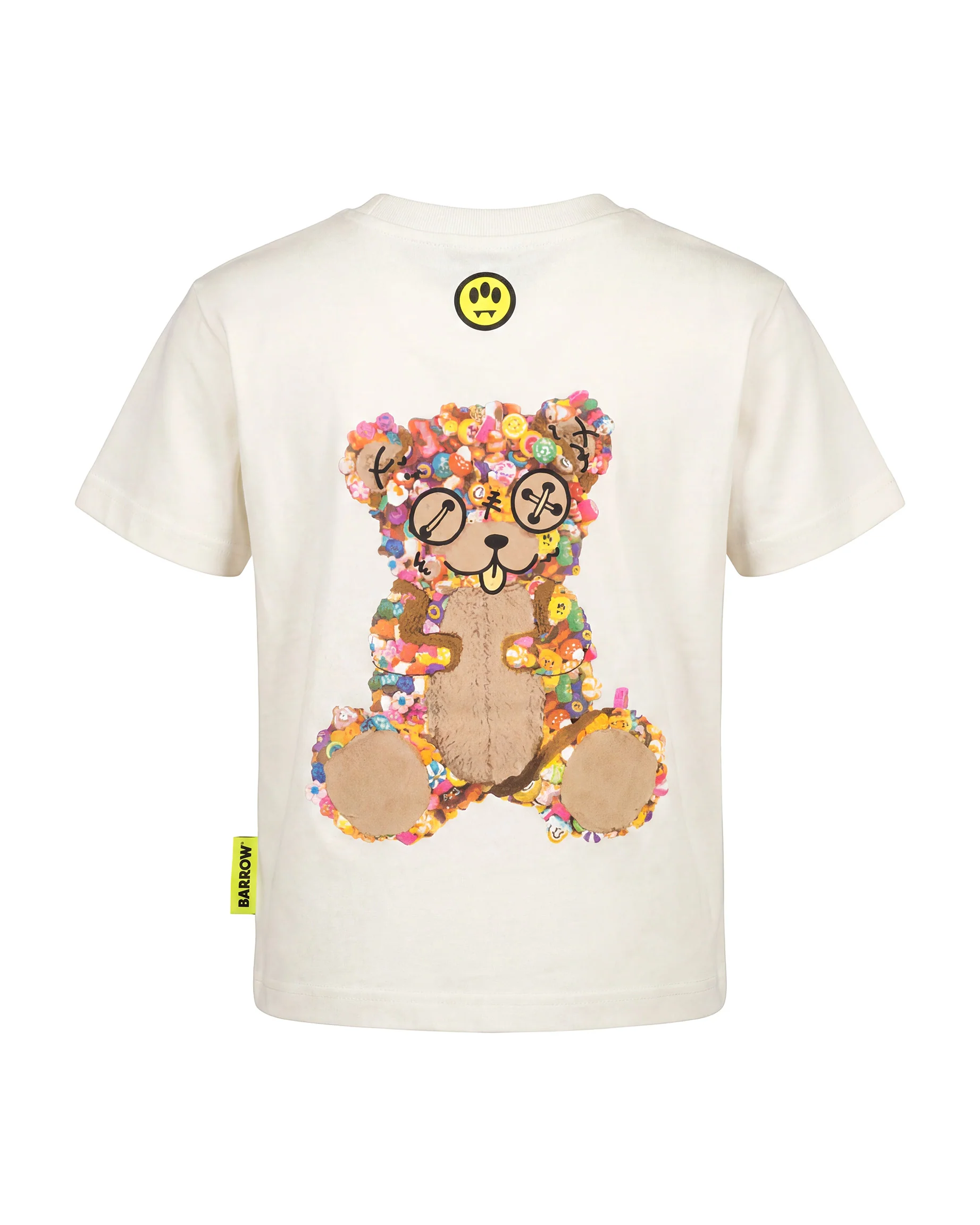 Barrow Kids T-Shirt Off-White con Stampa Logo per Bambine