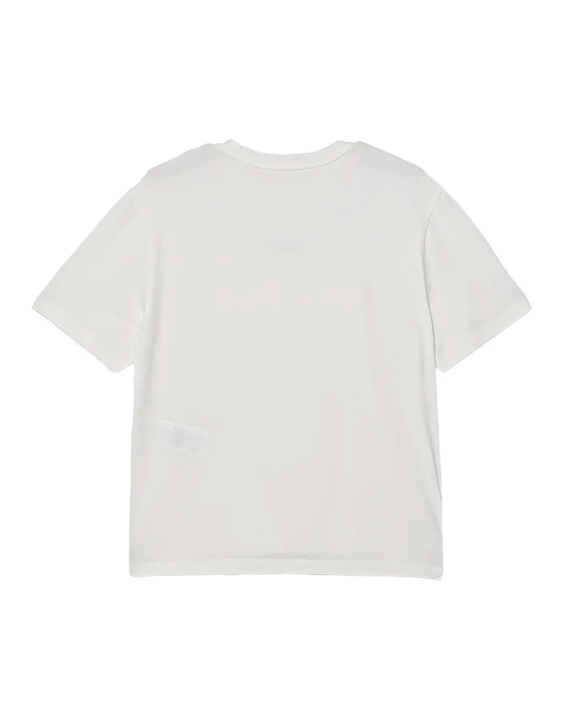 Elisabetta Franchi La Mia Bambina T-Shirt Avorio con Logo a Contrasto per Bambine