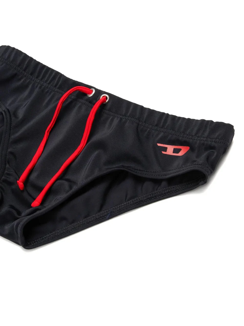 Diesel Kids Costume Nero con Laccio e Logo a Contrasto per Bambini