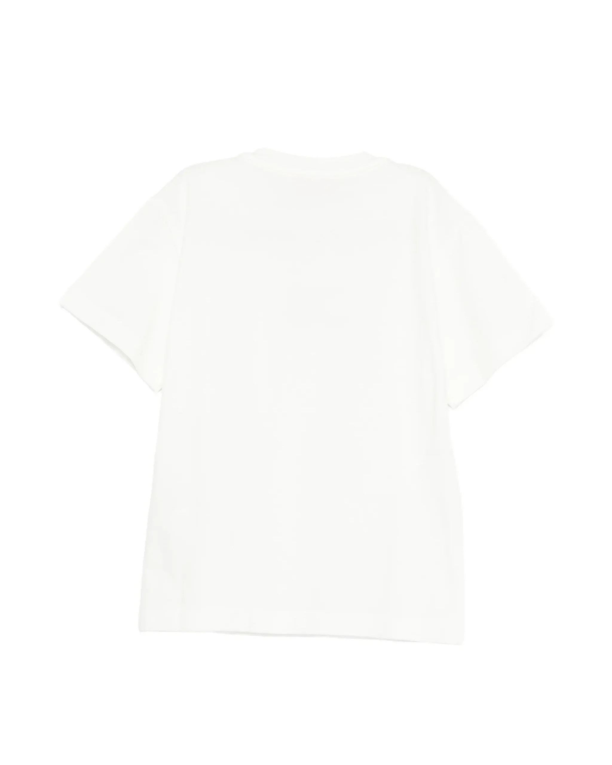Elisabetta Franchi La Mia Bambina T-shirt Avorio con Logo Effetto Metallico Oro per Neonate