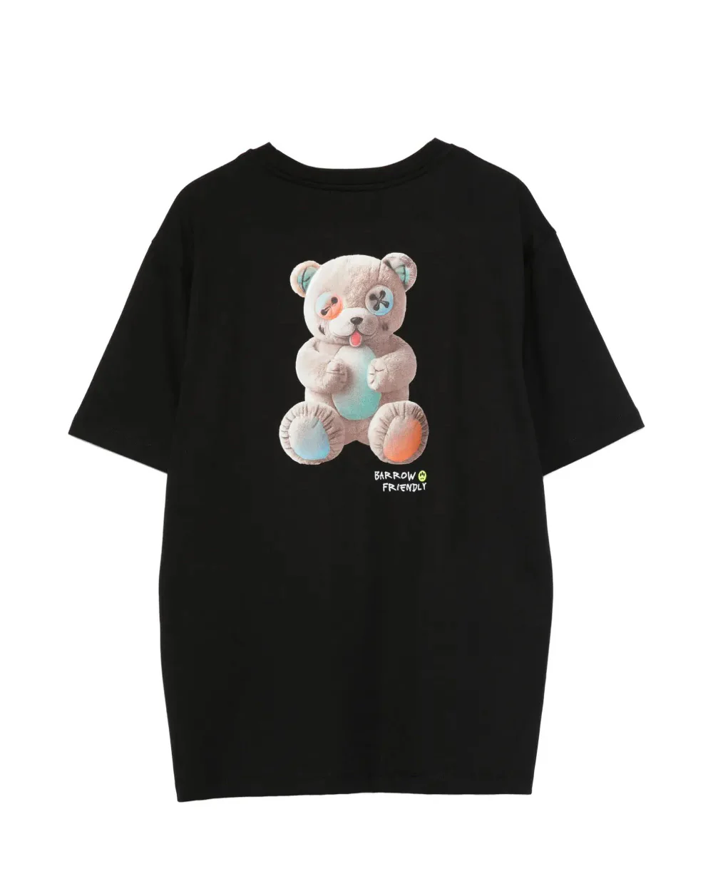 Barrow Kids T-Shirt Nero con Stampa Teddy Unisex