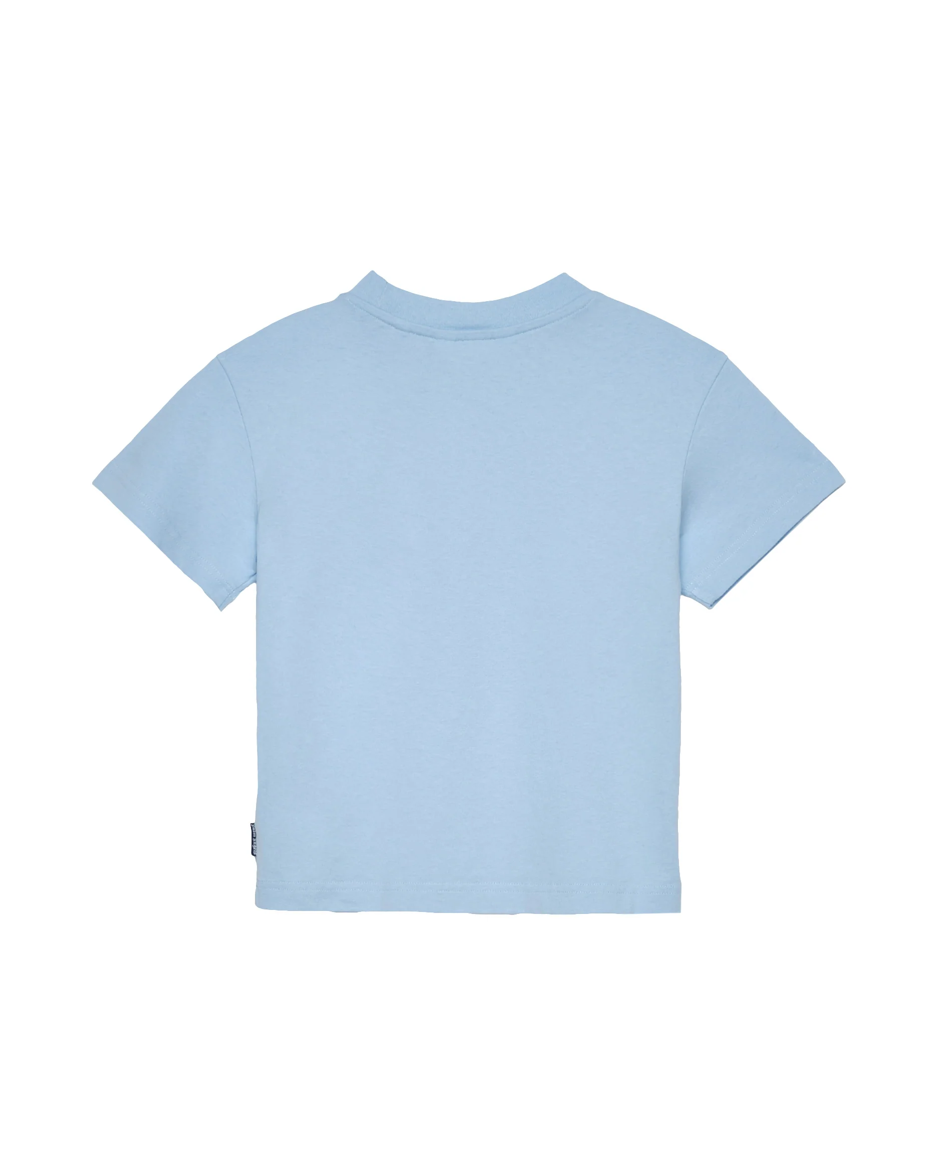 Palm Angels Kids T-Shirt Celeste con Stampa Logo per Bambini