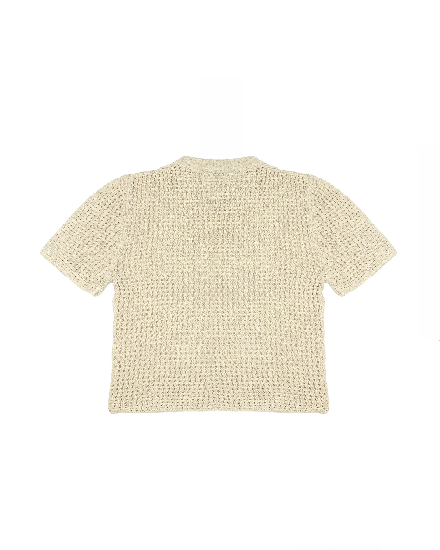 I'M Brian Kids T-Shirt Panna in Maglia Traforata per Bambini