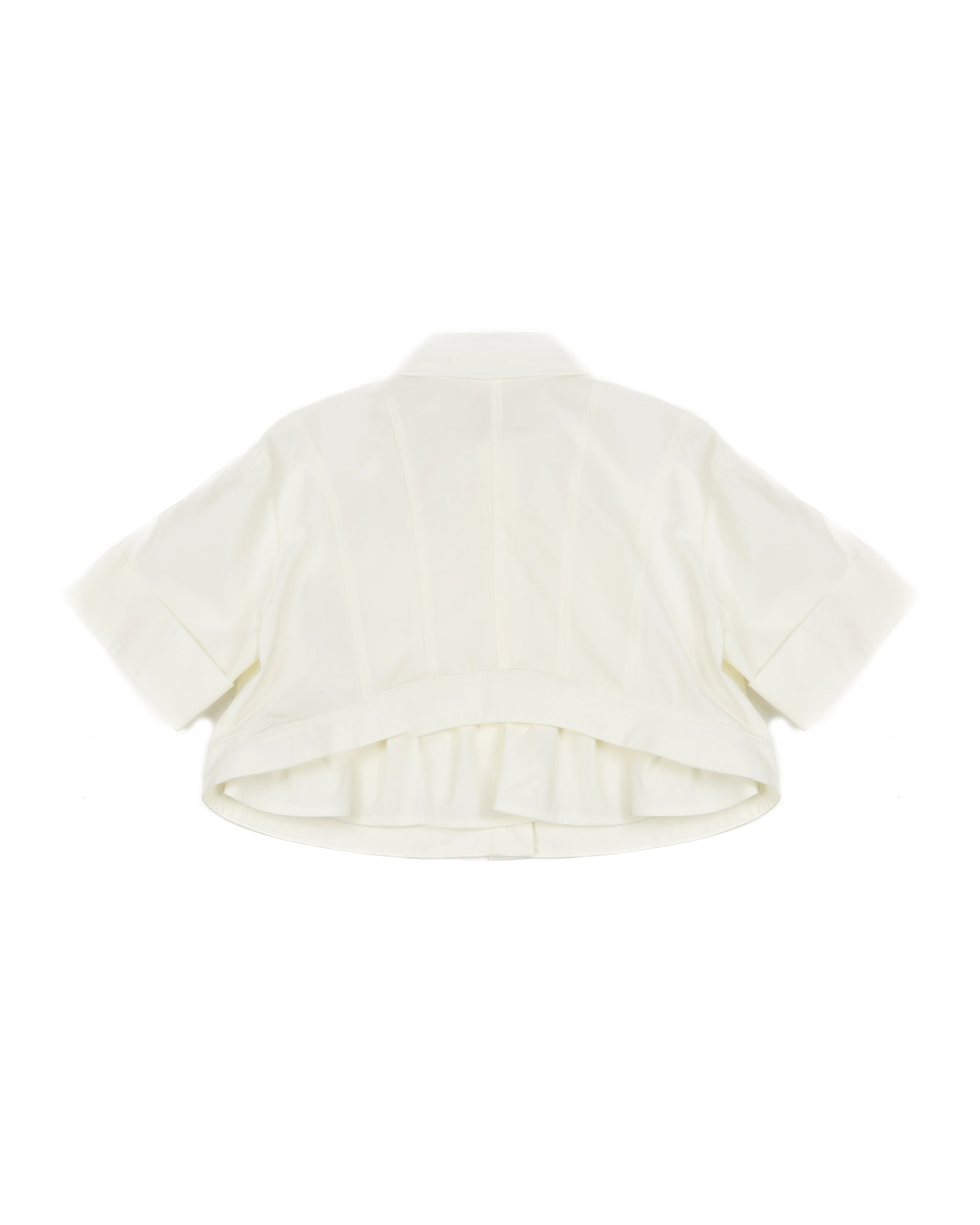 Elisabetta Franchi La Mia Bambina Camicia Avorio con Iniziali Logo Ricamate per Bambine