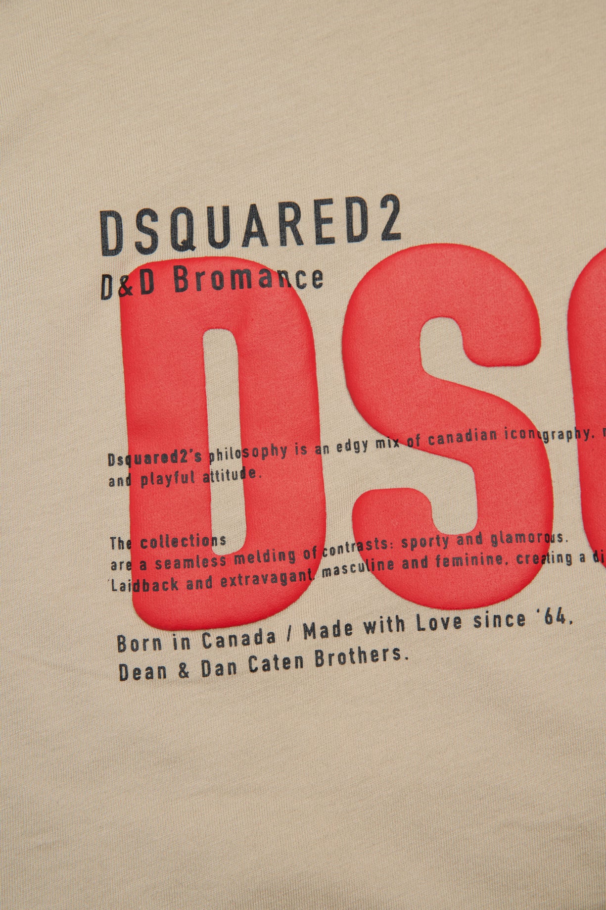 Dsquared2 Kids T-Shirt Beige con Stampa Logo per Bambini